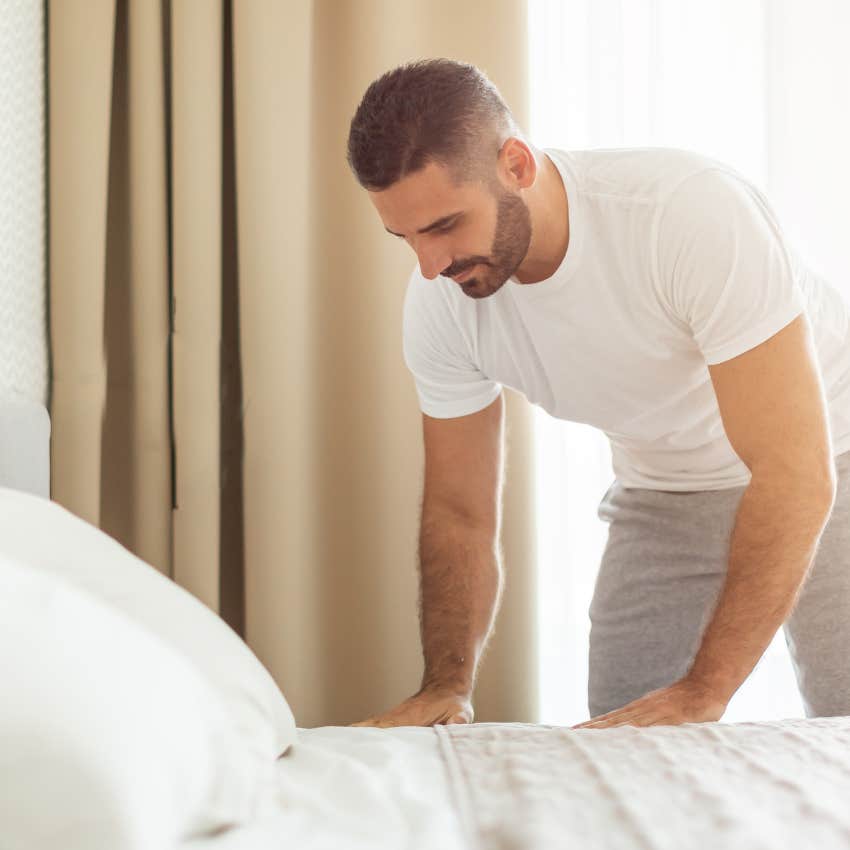 man who makes a lot of money makes his bed every morning