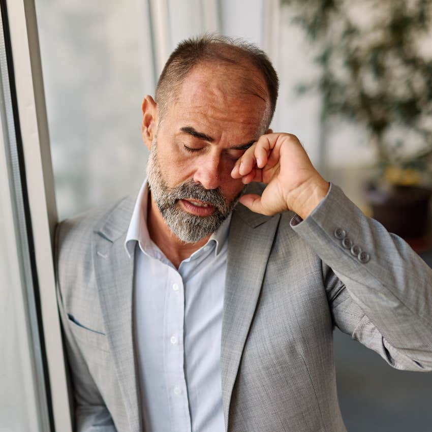 man slowly losing his mental and emotional bandwidth complaining about needing a day for himself