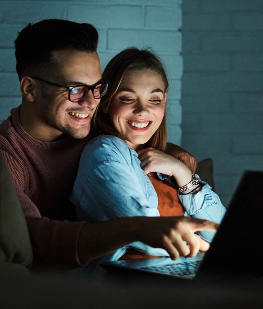 Gen Z couple spending face-to-face time together 
