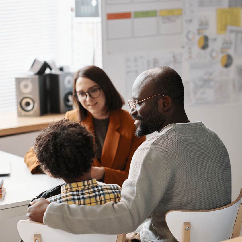 dad invested in his kids' education knowing the amount of advocacy their teacher is doing