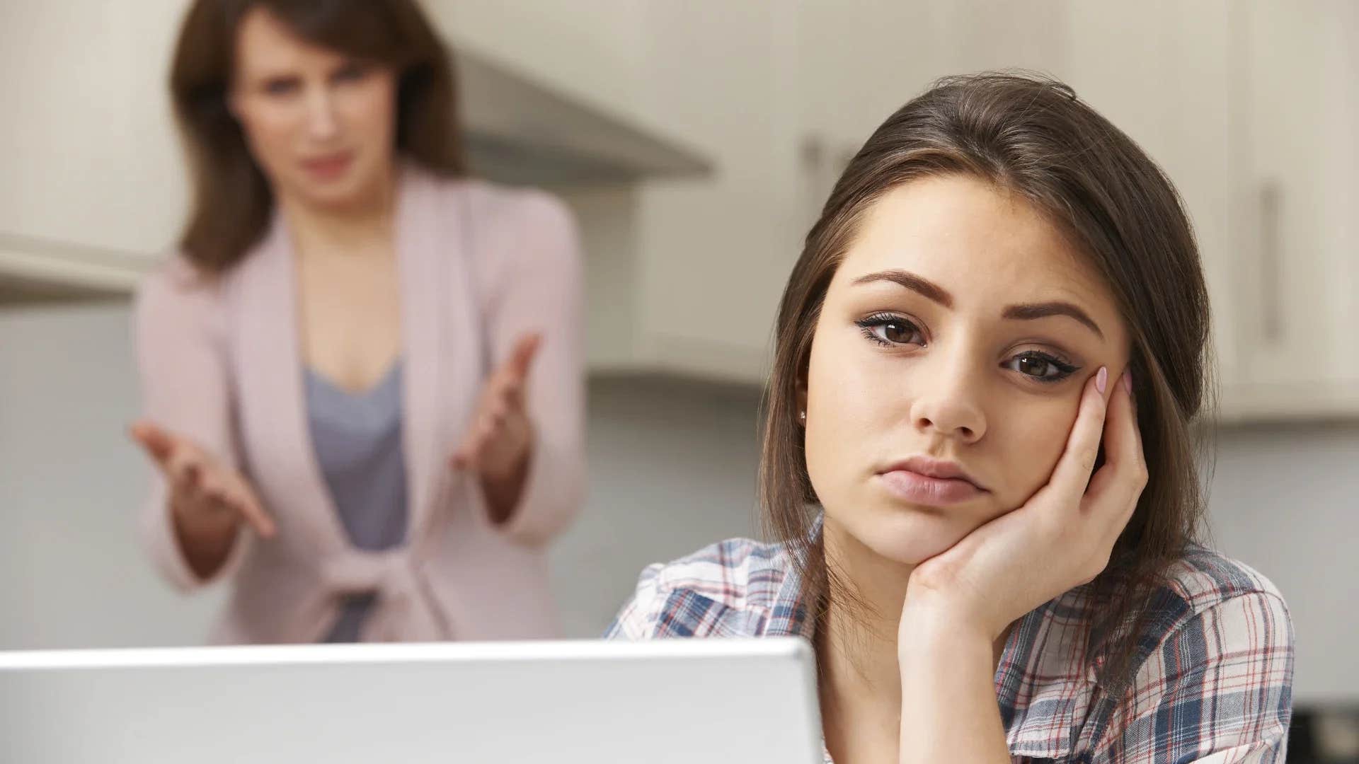 teenager being told i work so you can have things