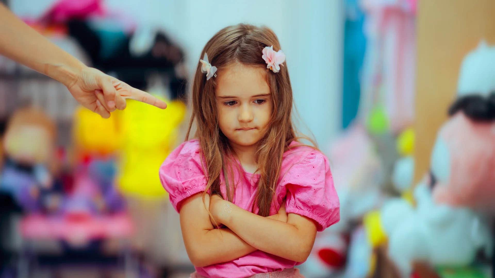 young girl being told you're spoiled