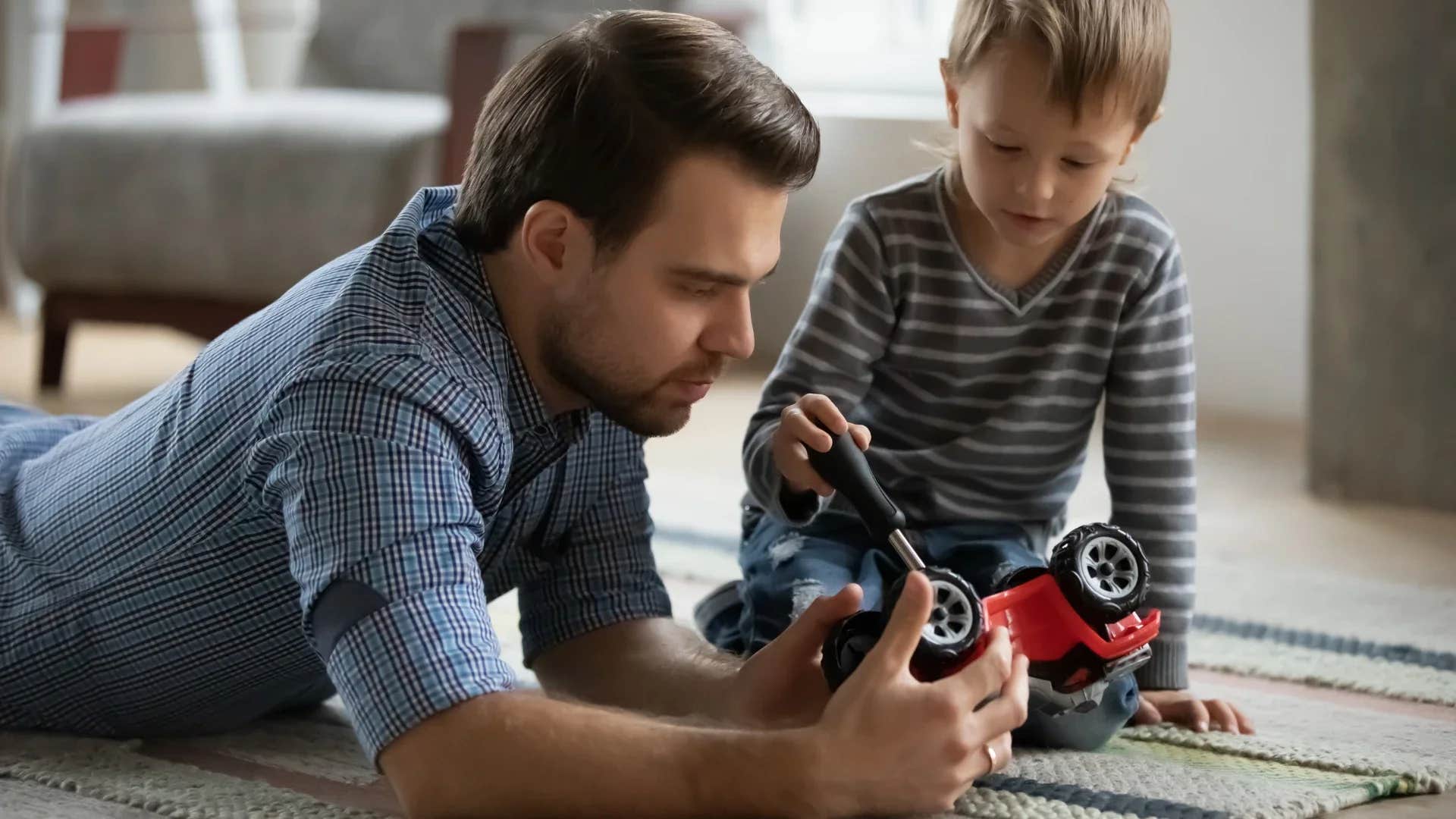 man telling young boy do you have any idea how hard i had to work to buy that