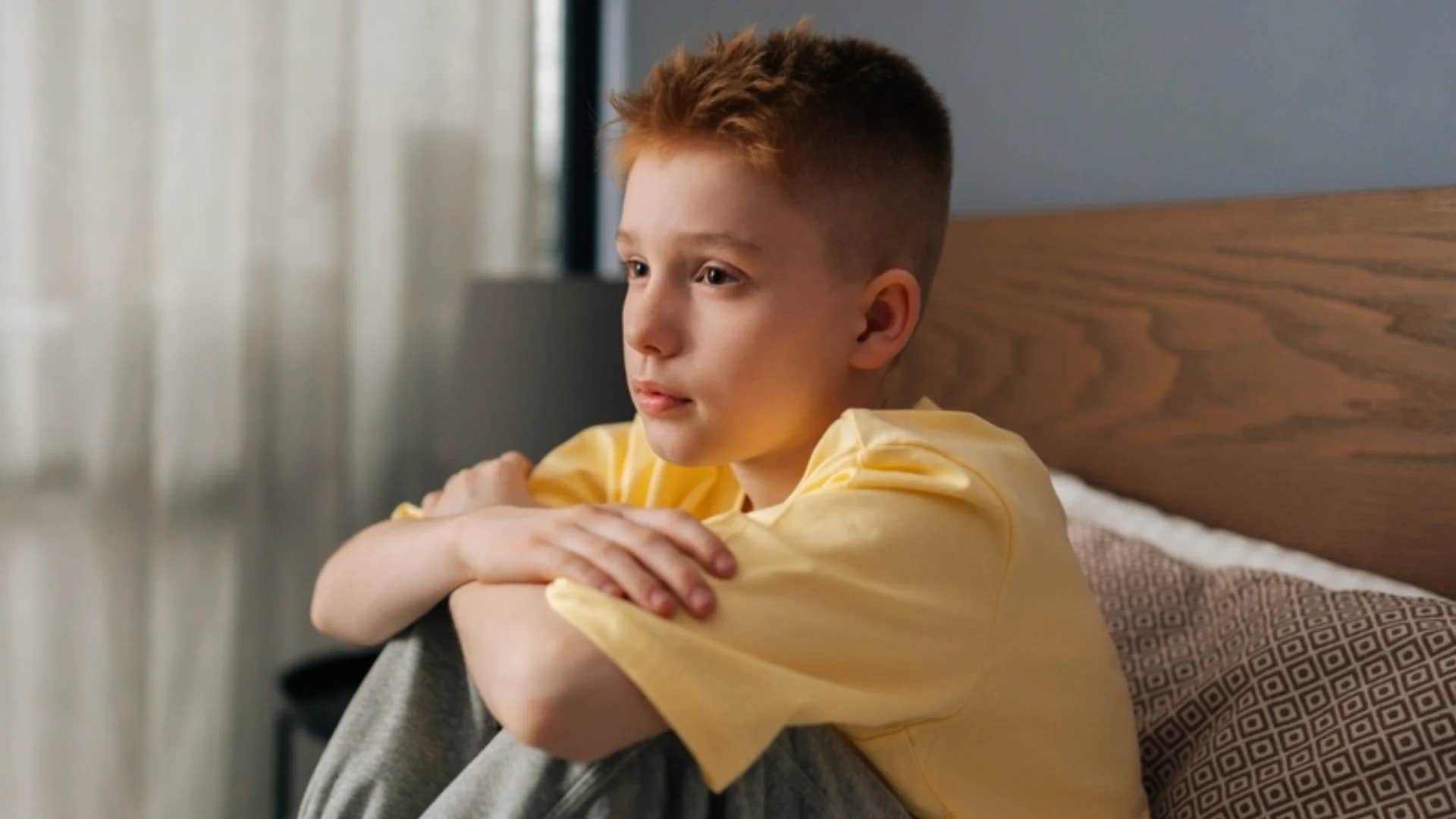 lonely little boy afraid to be vulnerable