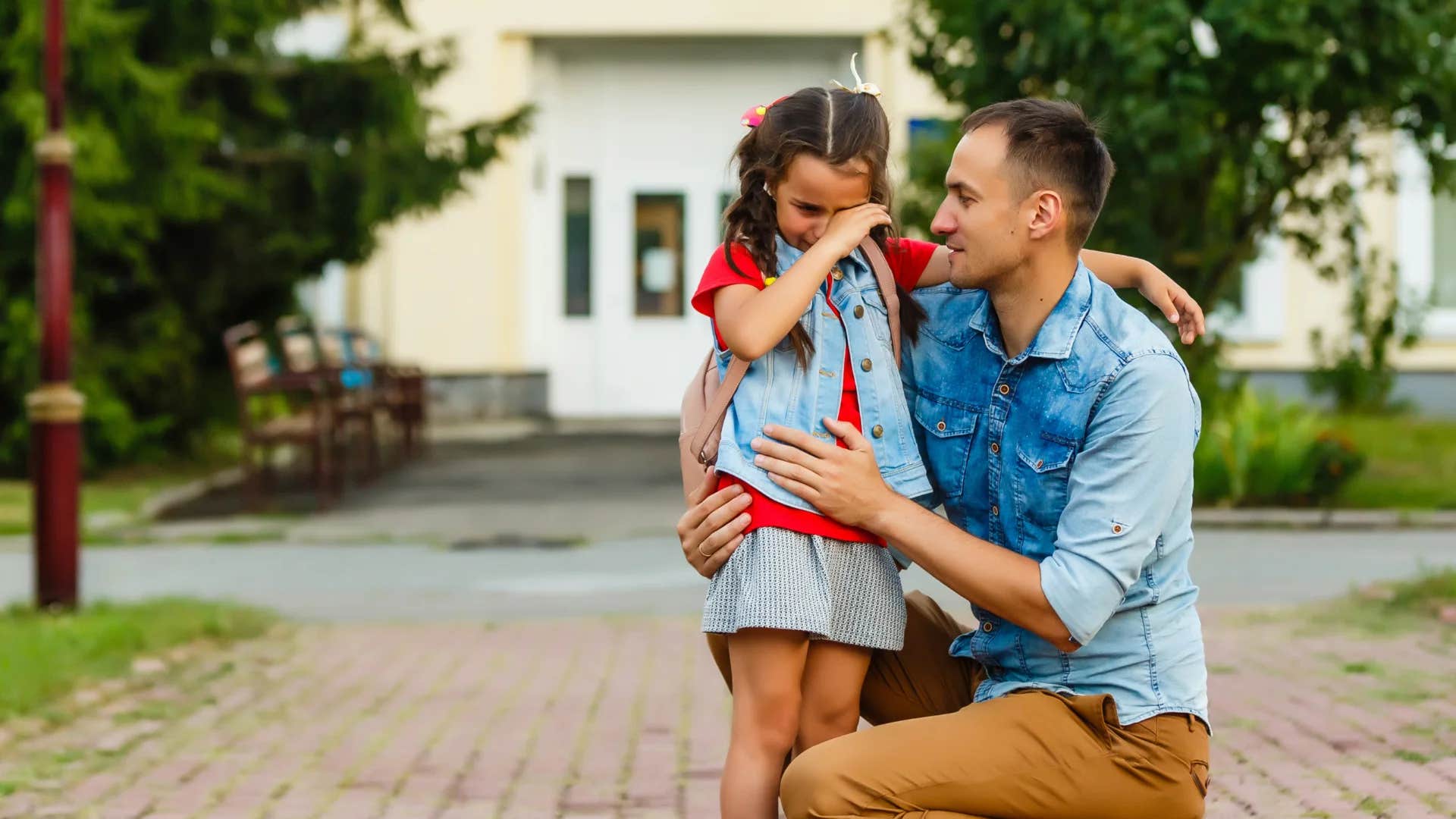 parent comforting child believing they shouldn't have to follow a rule
