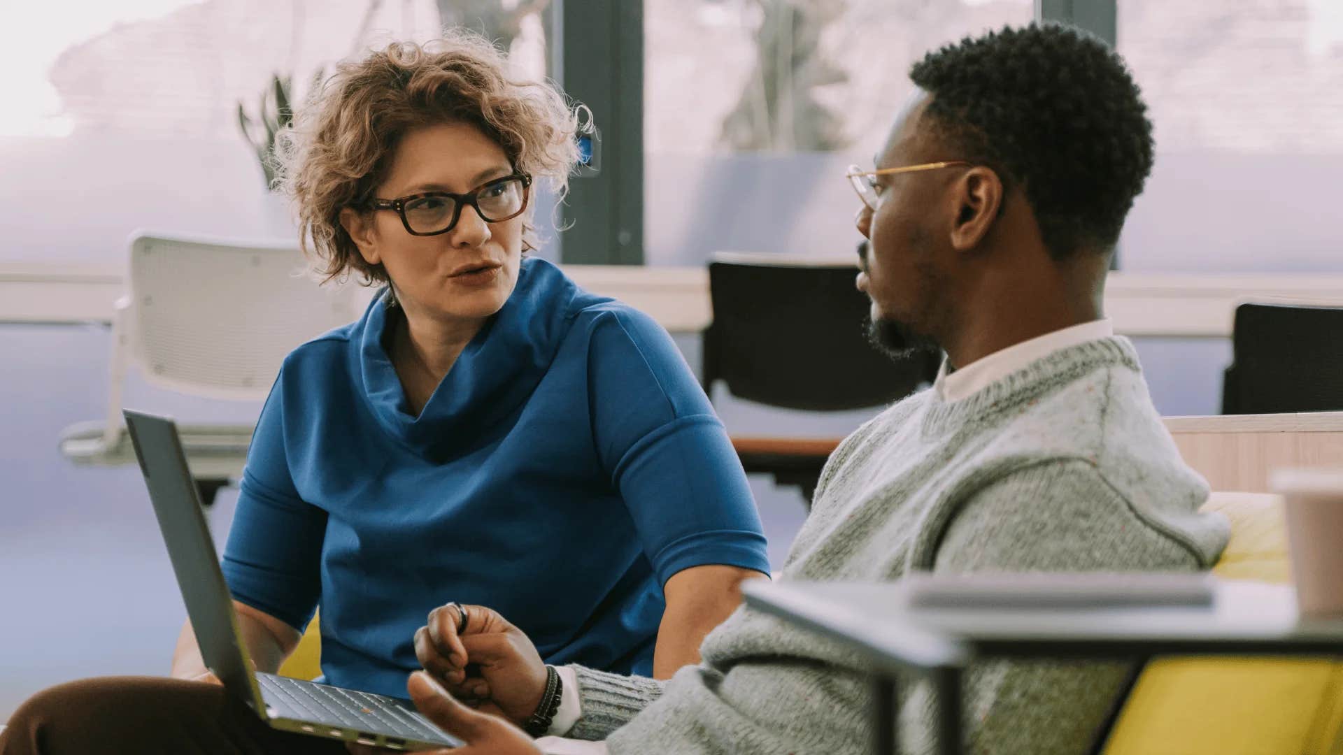 man telling woman thanks for nothing