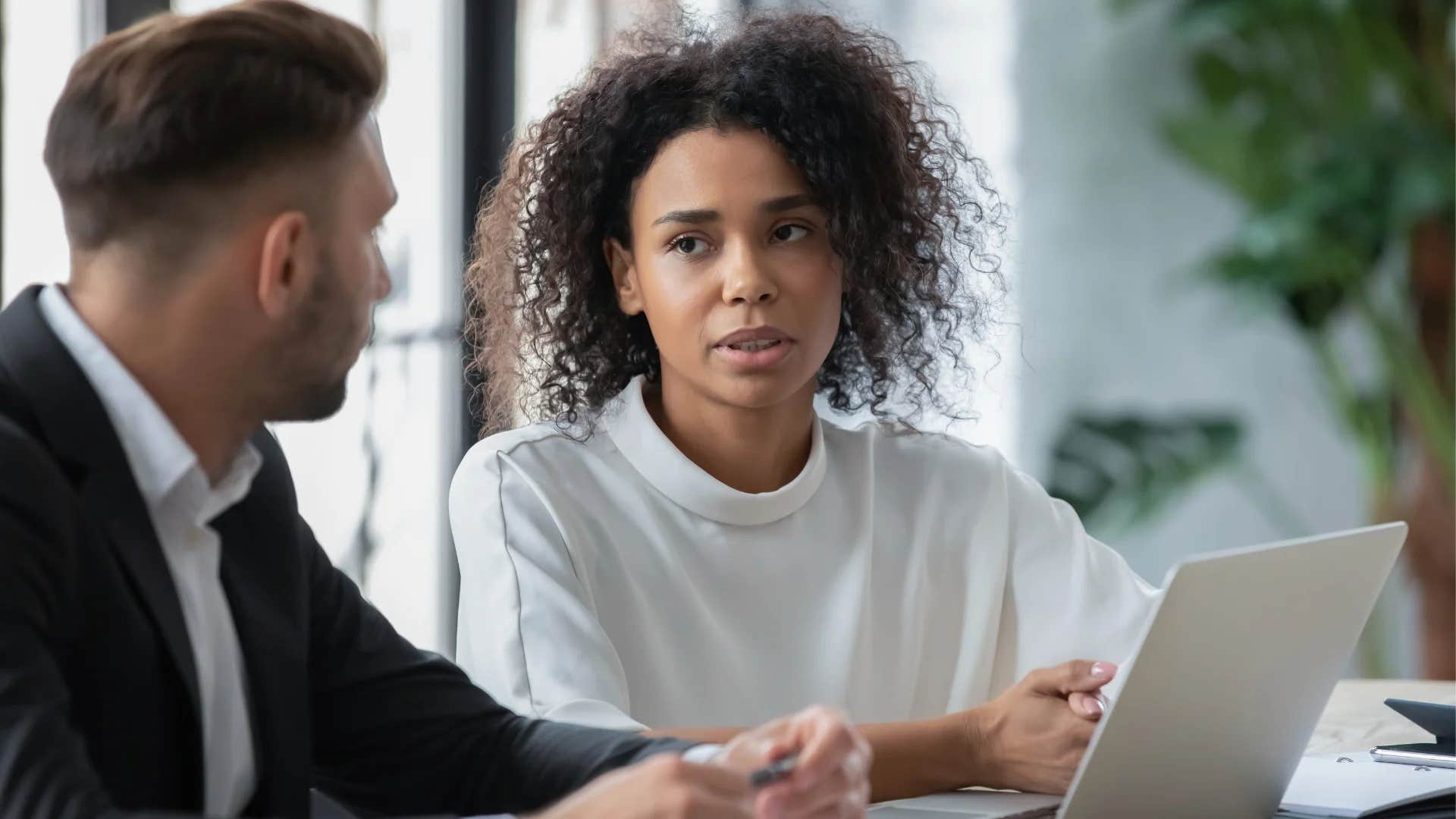 woman acknowledging that she could have handled something better