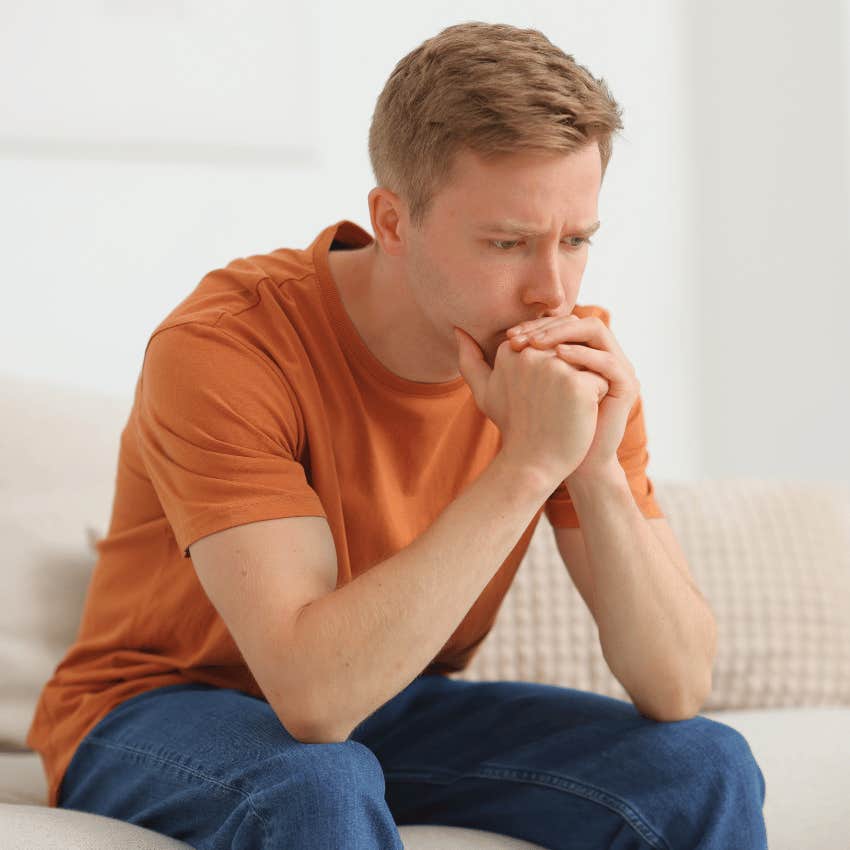 young man thinking it's not safe to tell people how i feel or what i want