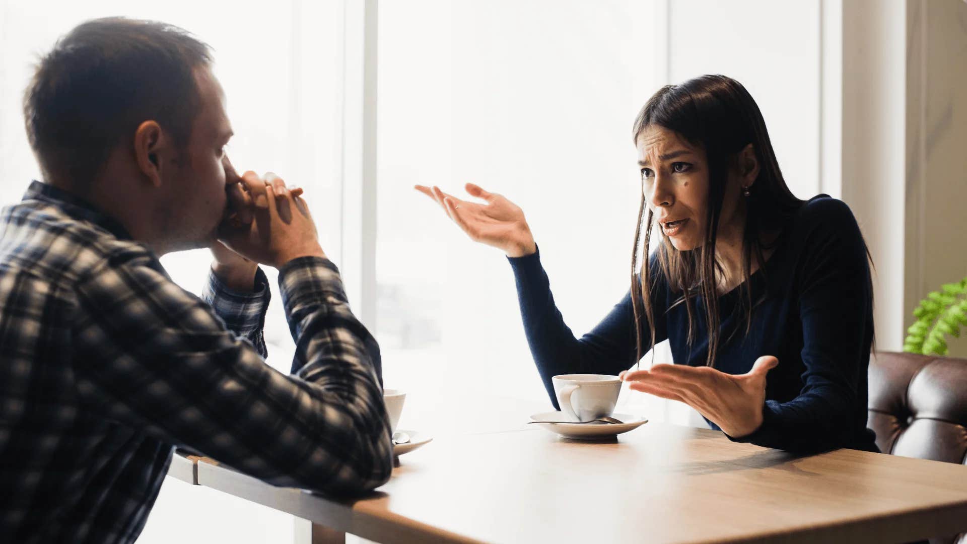 woman asking man why can't you afford to do that