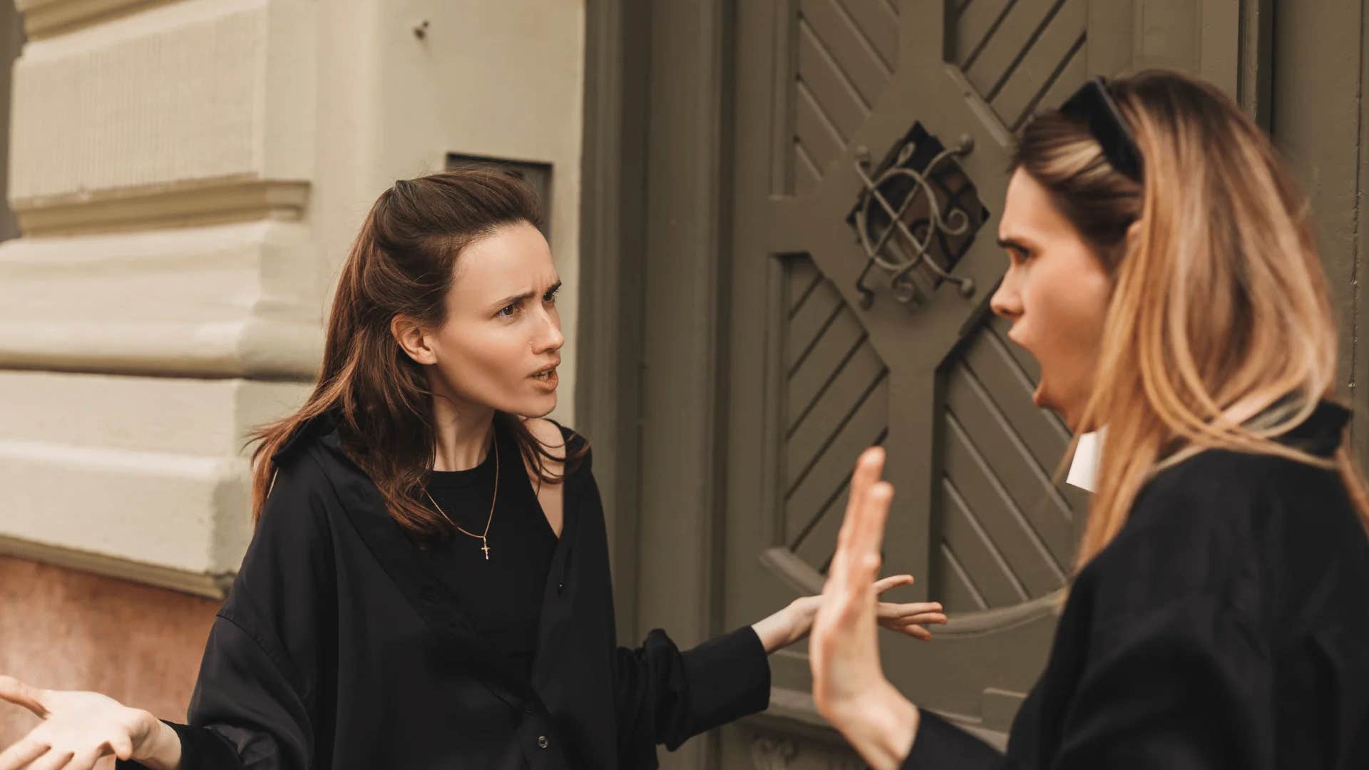 woman telling friend your siblings say your parents were great