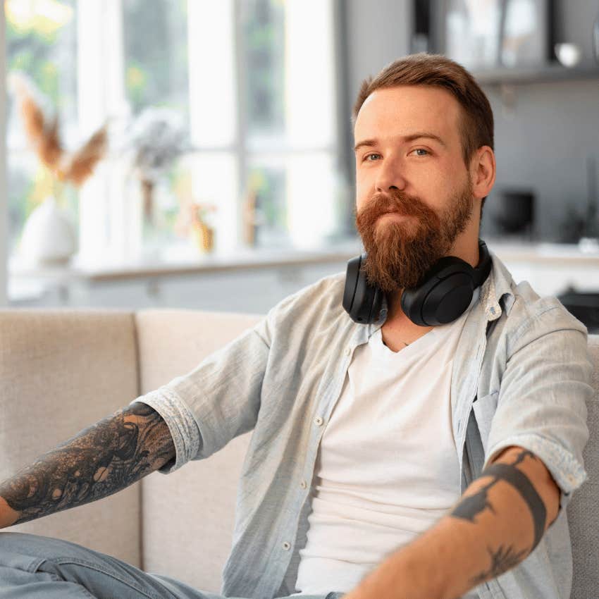 man enjoying being around fewer people having emotional stability