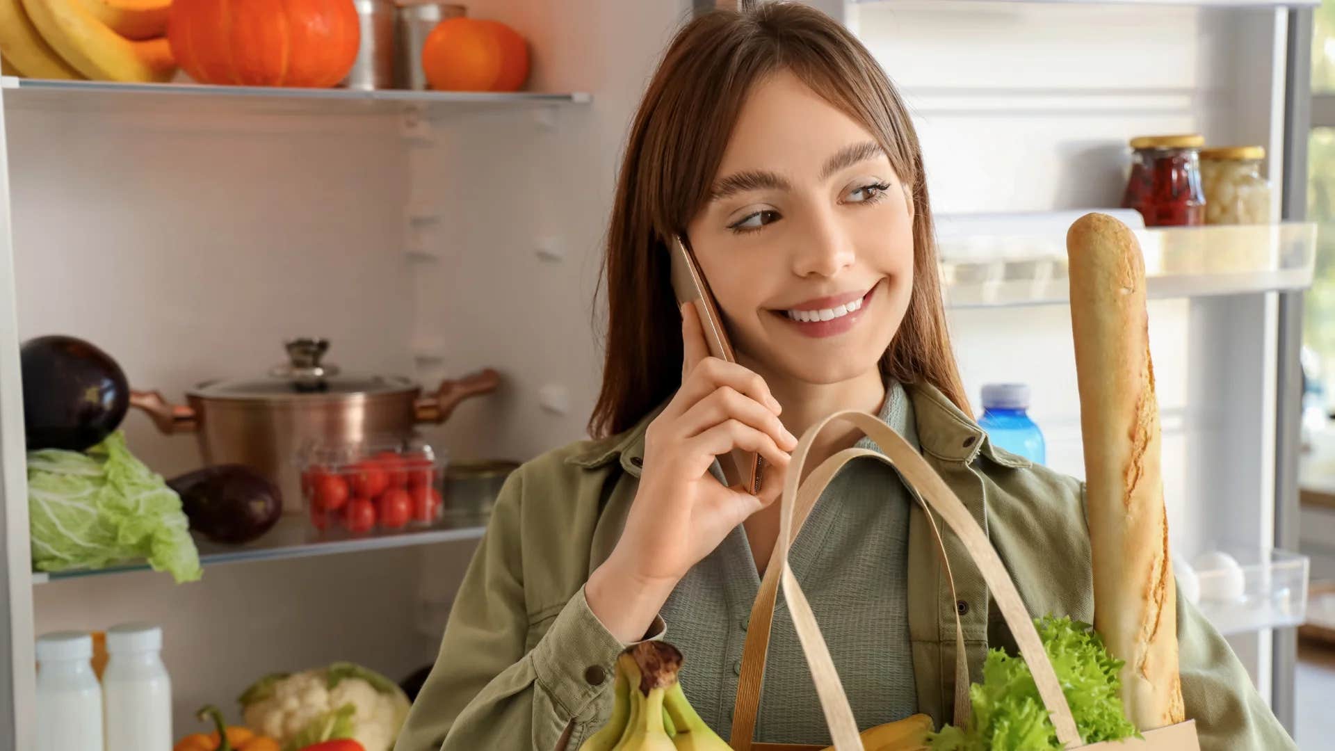 woman answering phone saying jeet