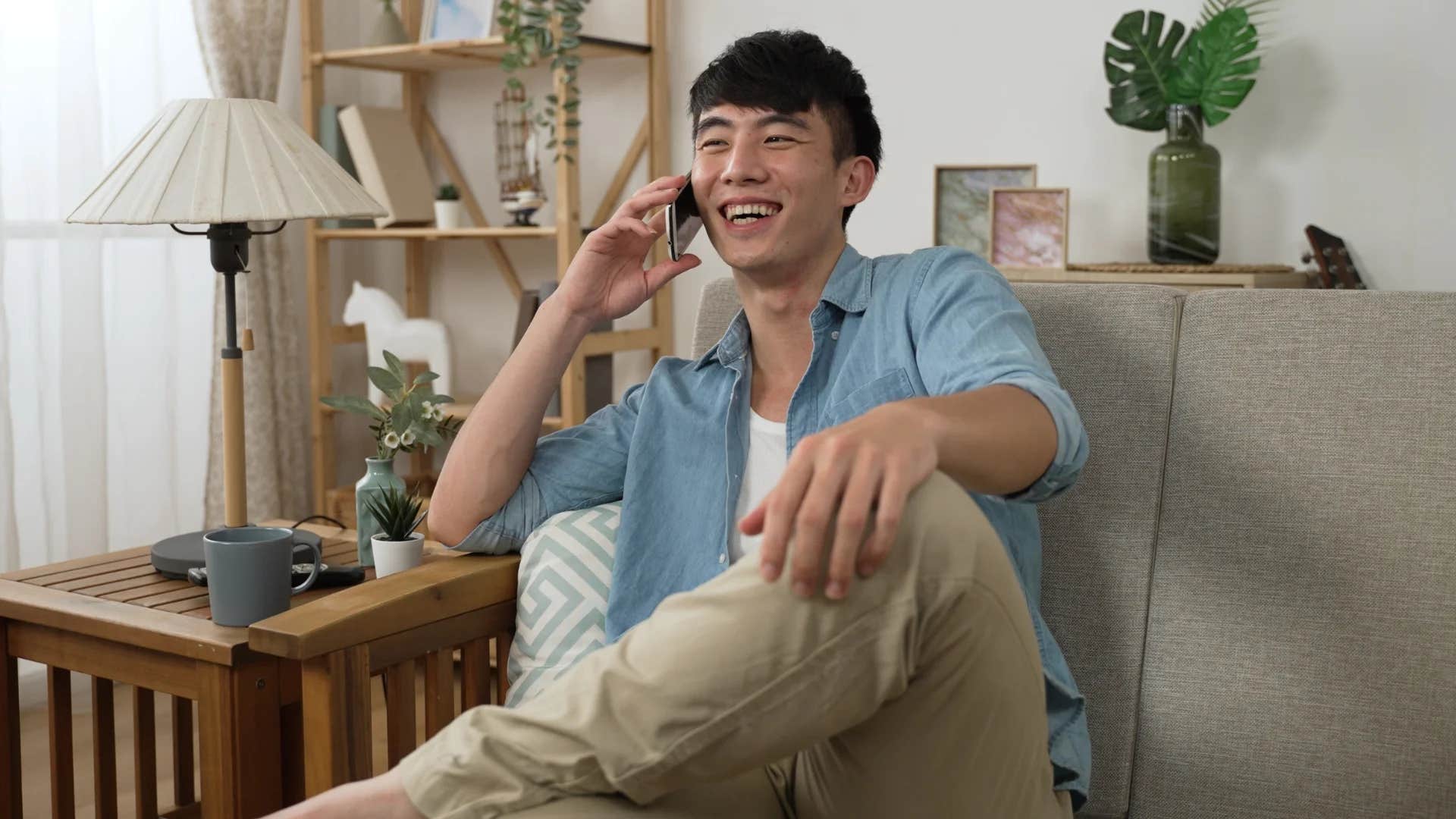 young man on phone saying welp i 'spose