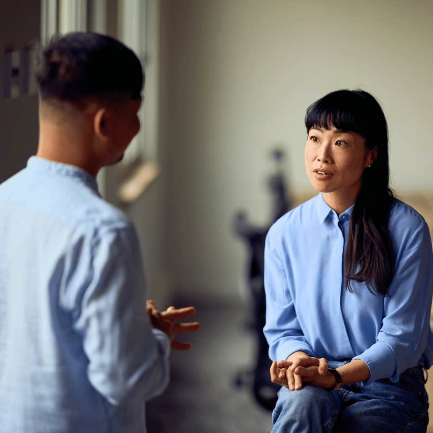 woman acknowledging man's feelings