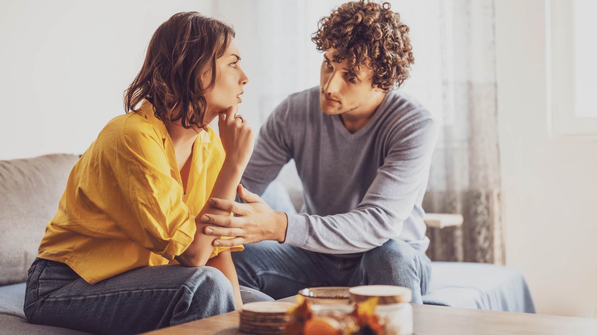 couple recovering from a fight not wanting to argue