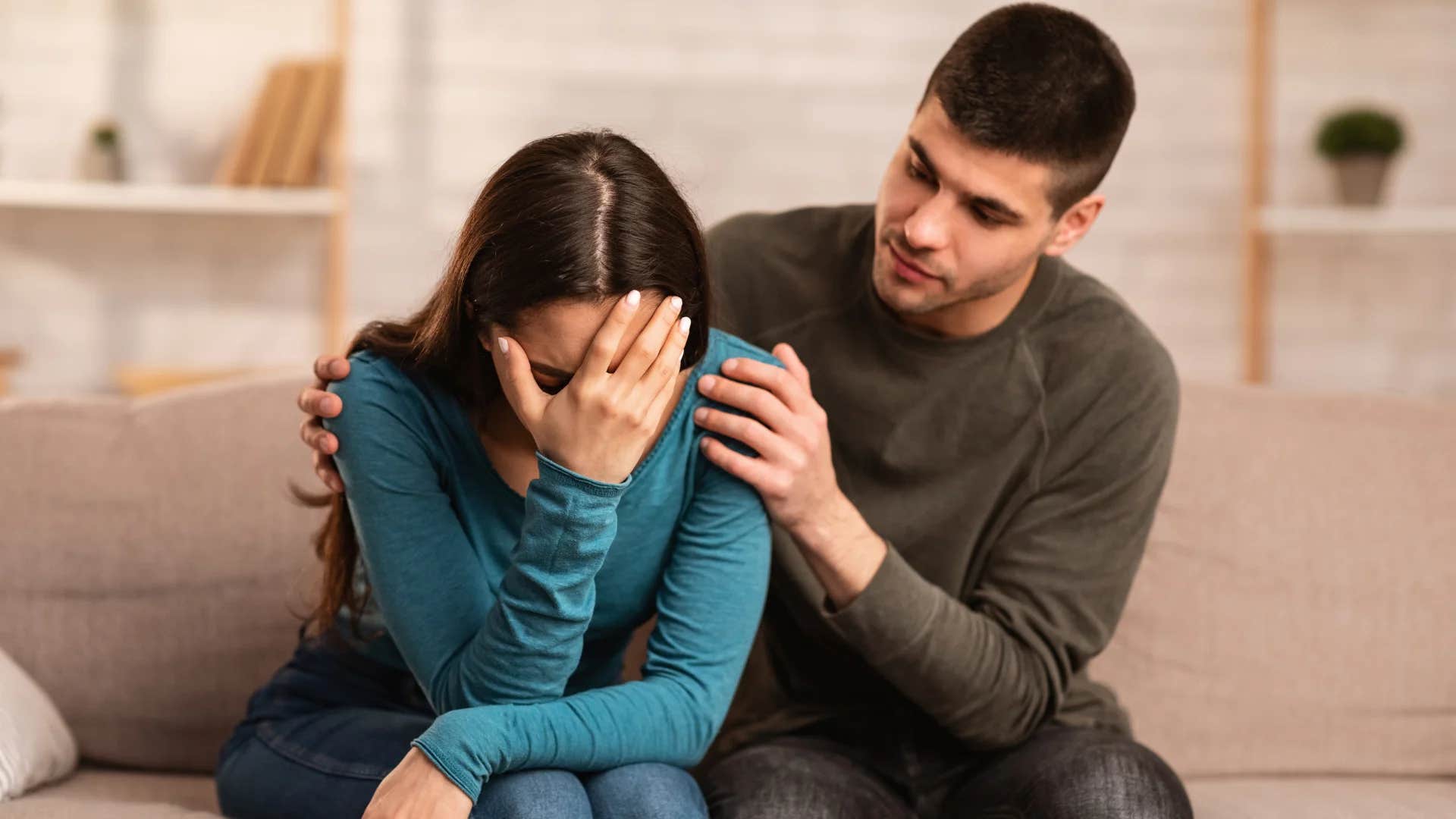 man telling woman i'm sorry you didn't deserve that