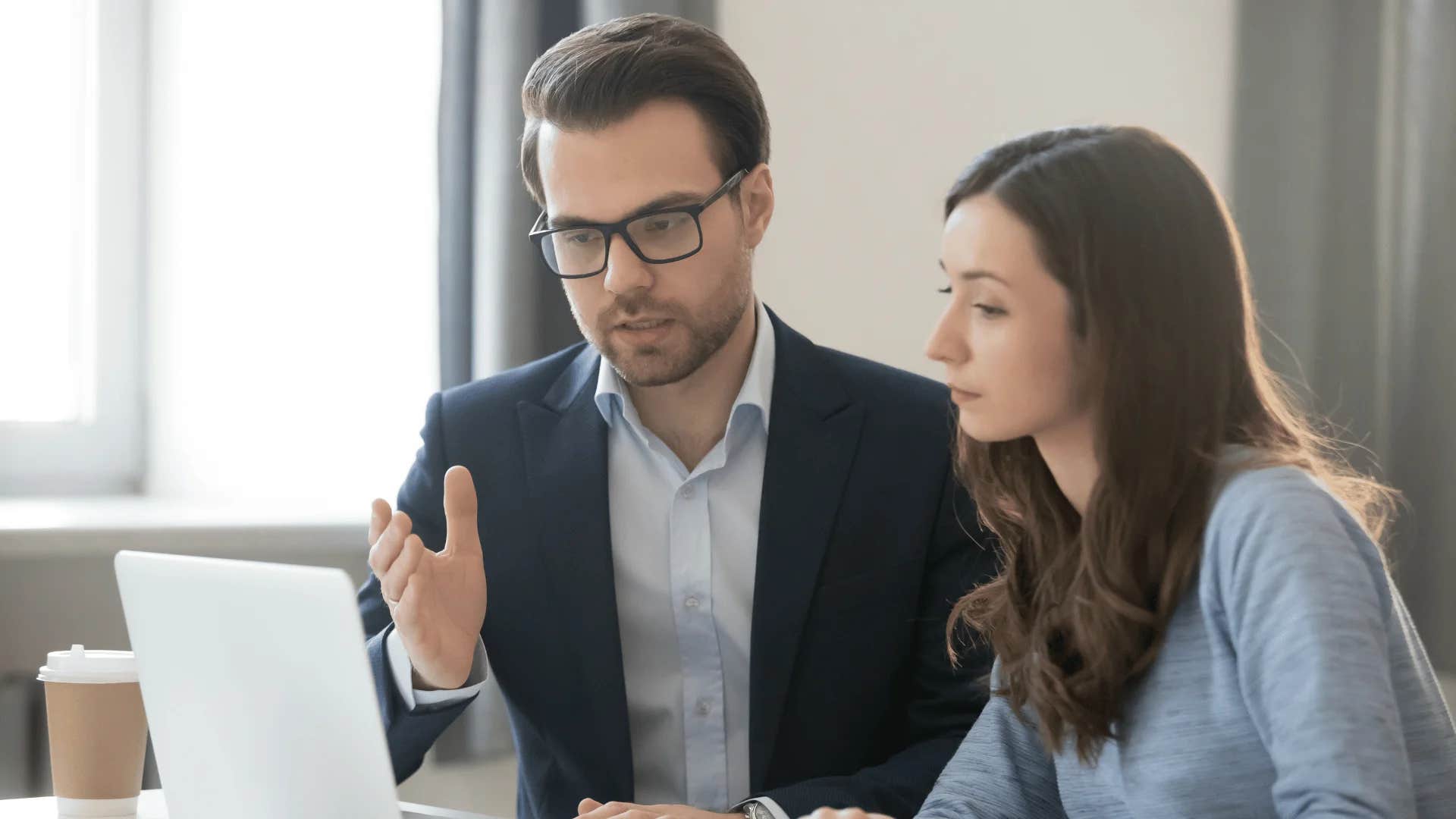 man apologizing to woman sorry i don't have the resources to help