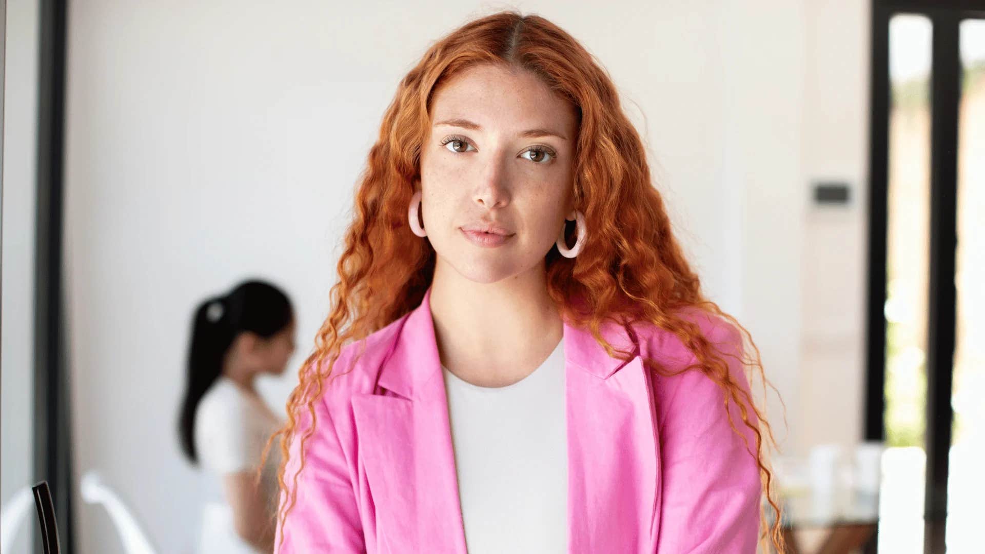 woman telling herself that she's putting her energy elsewhere at the moment