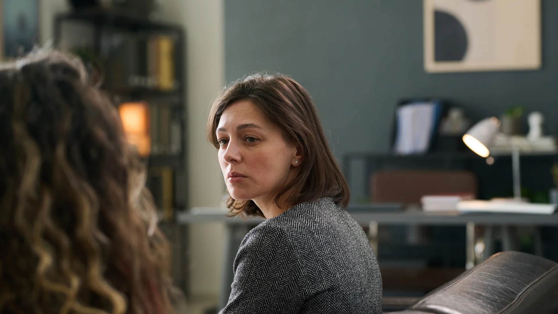 woman telling friend i think there's been a mix-up let me clear it up real quick