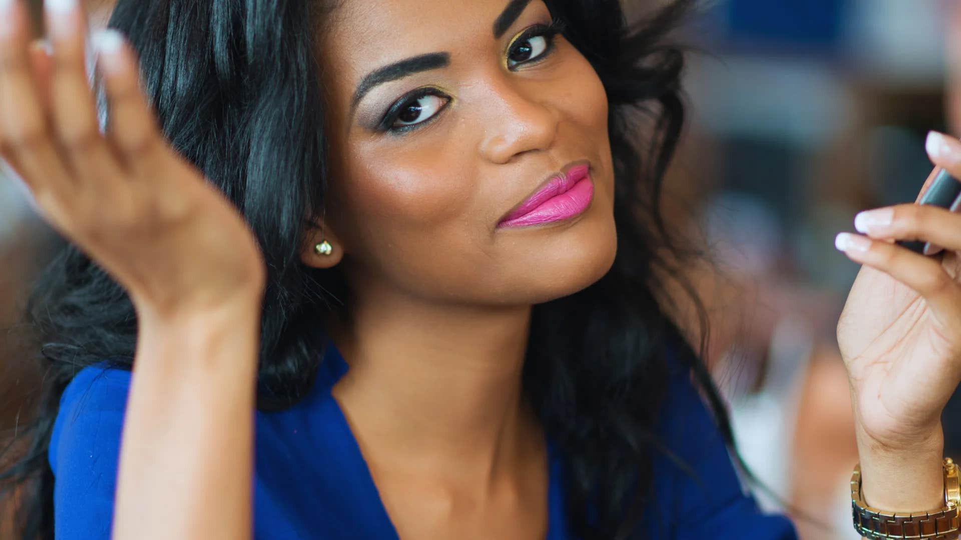 woman with low emotional maturity saying i don't care what anyone thinks