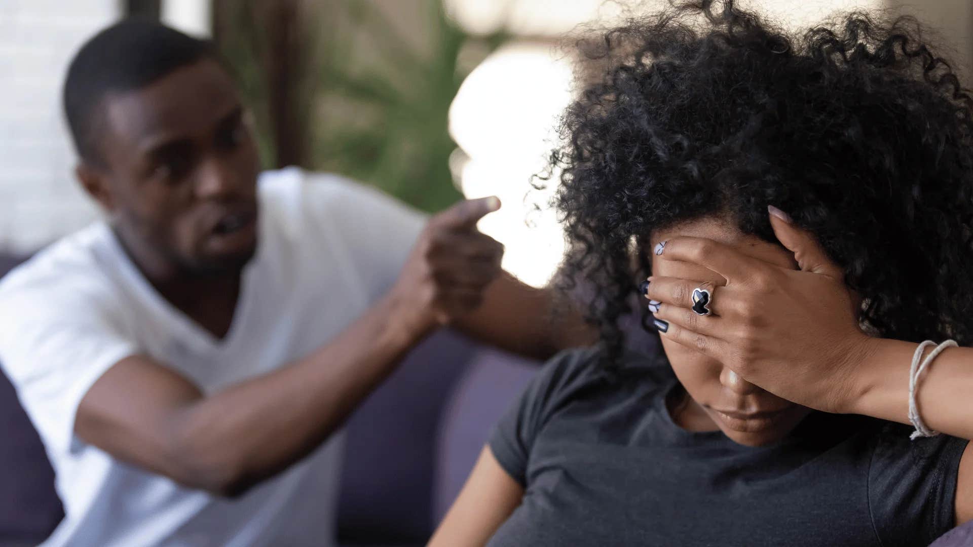 man telling woman you're too sensitive