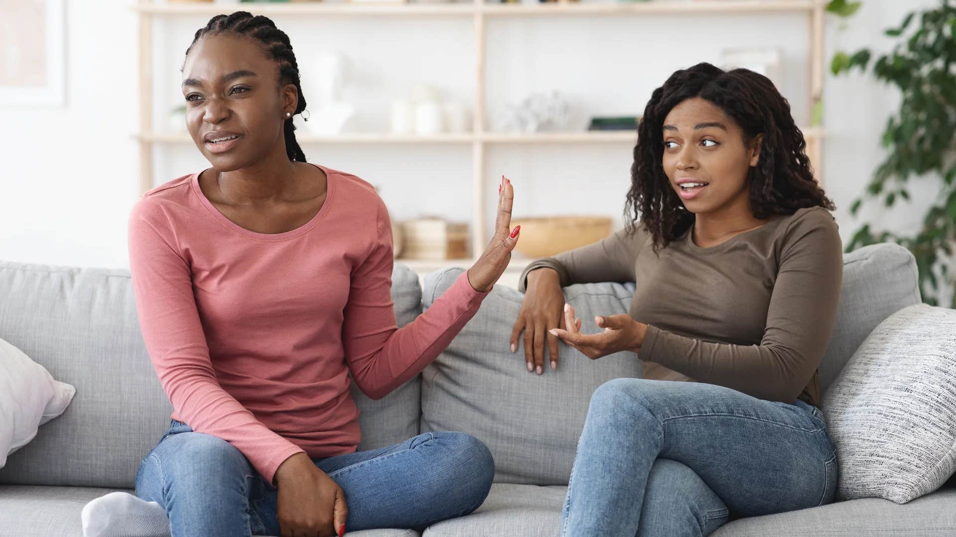 woman telling friend i don't care what anyone think
