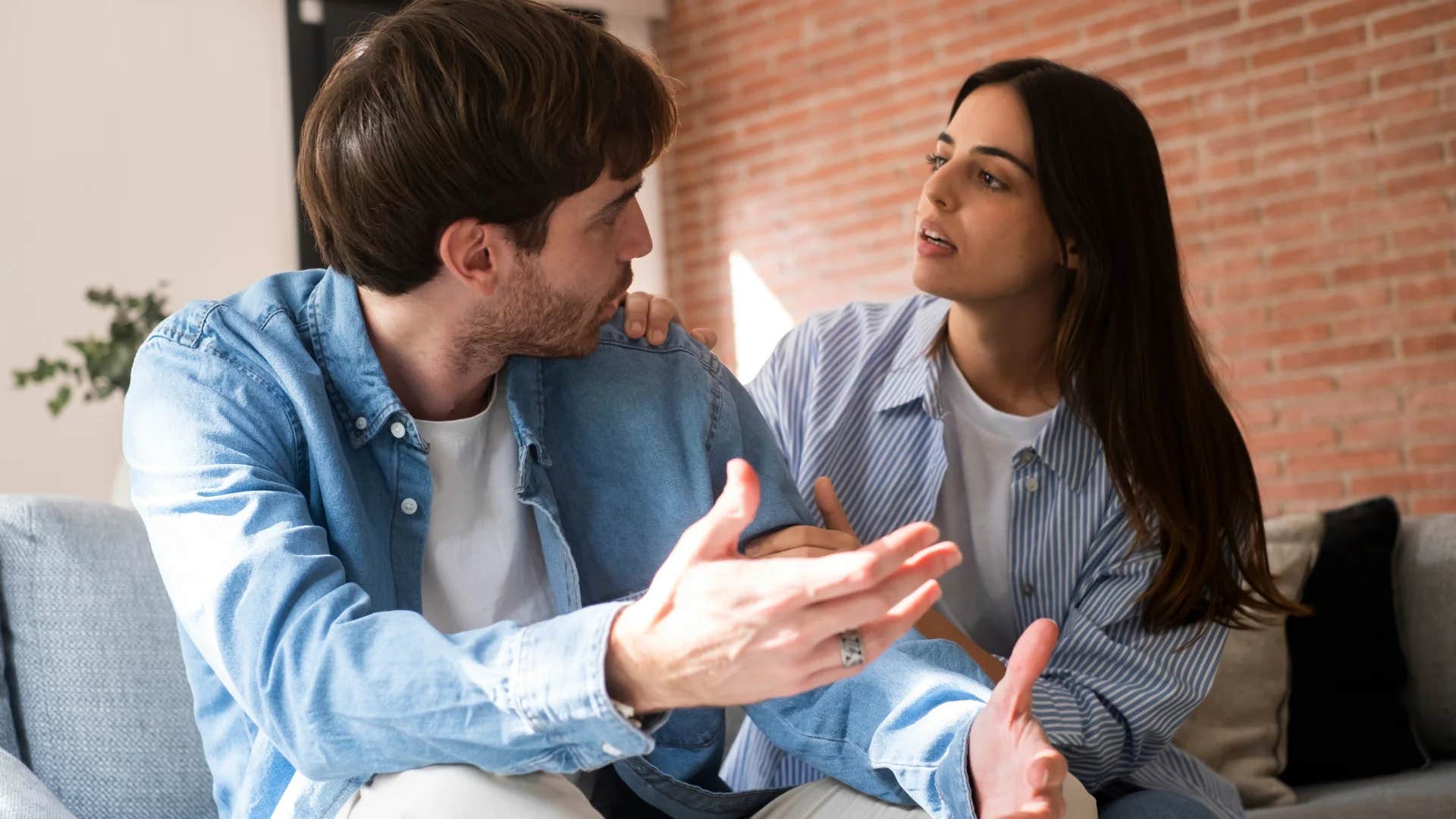 man telling woman this isn't about you