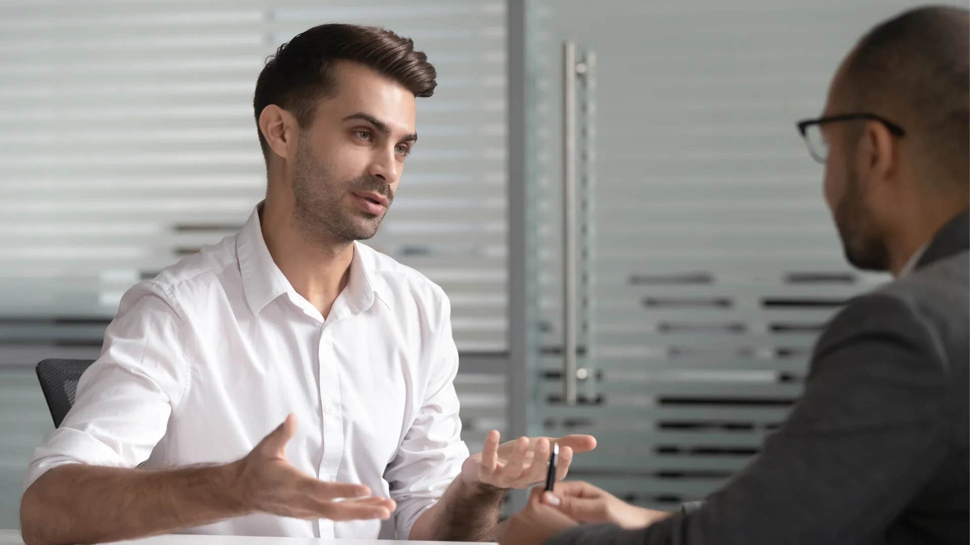 man telling colleague i could be wrong but this approach might be better