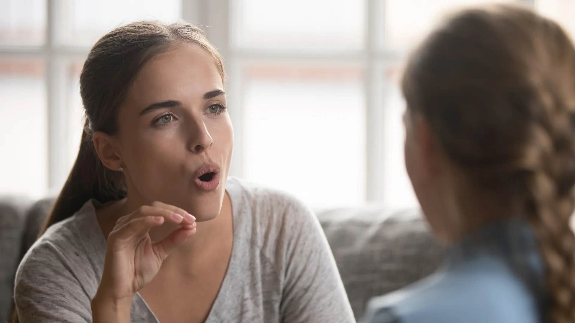 woman confronting friend saying you always do this