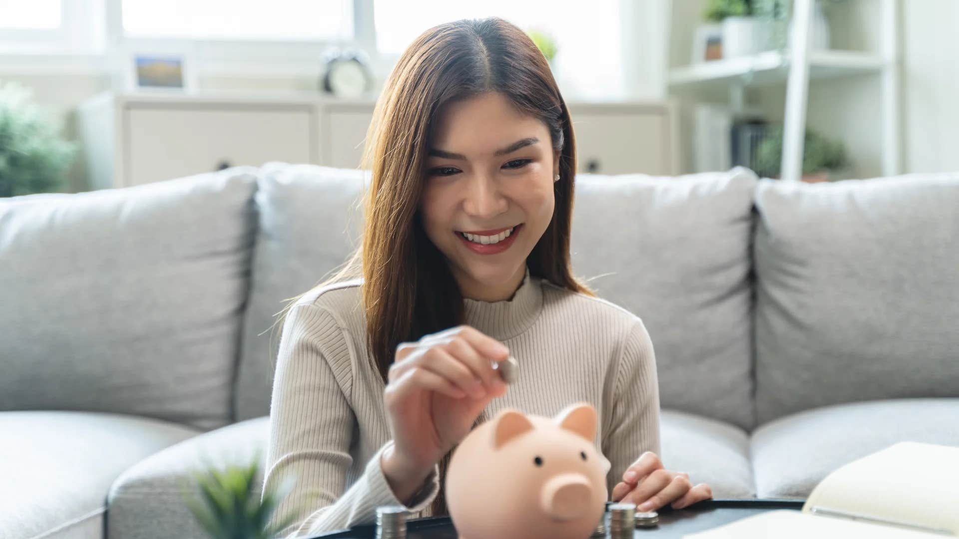 woman reminding herself to make do with what you have
