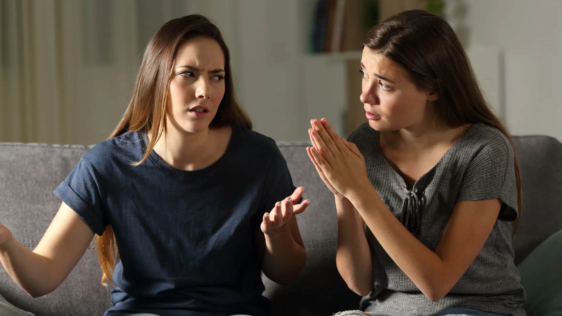 young woman telling friend i don't want to cause any trouble