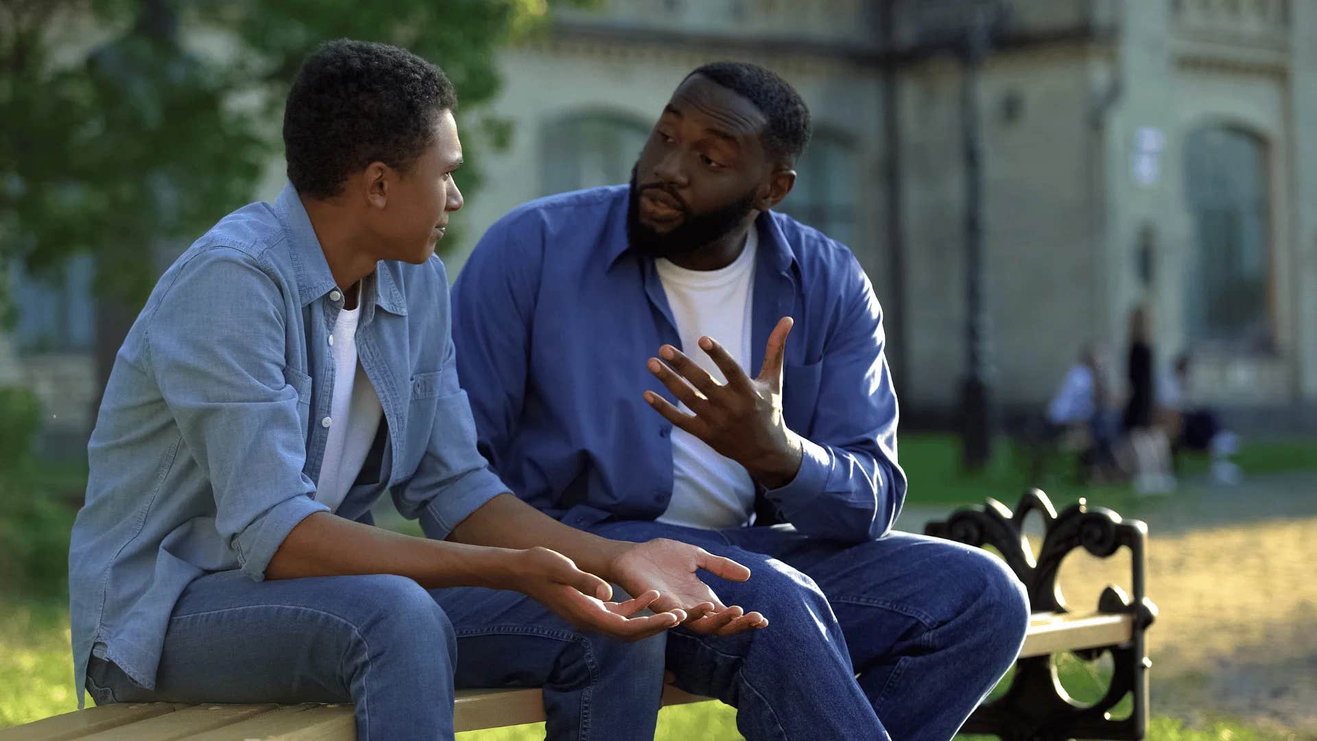 man asking teenager after everything i've done this is how you repay me