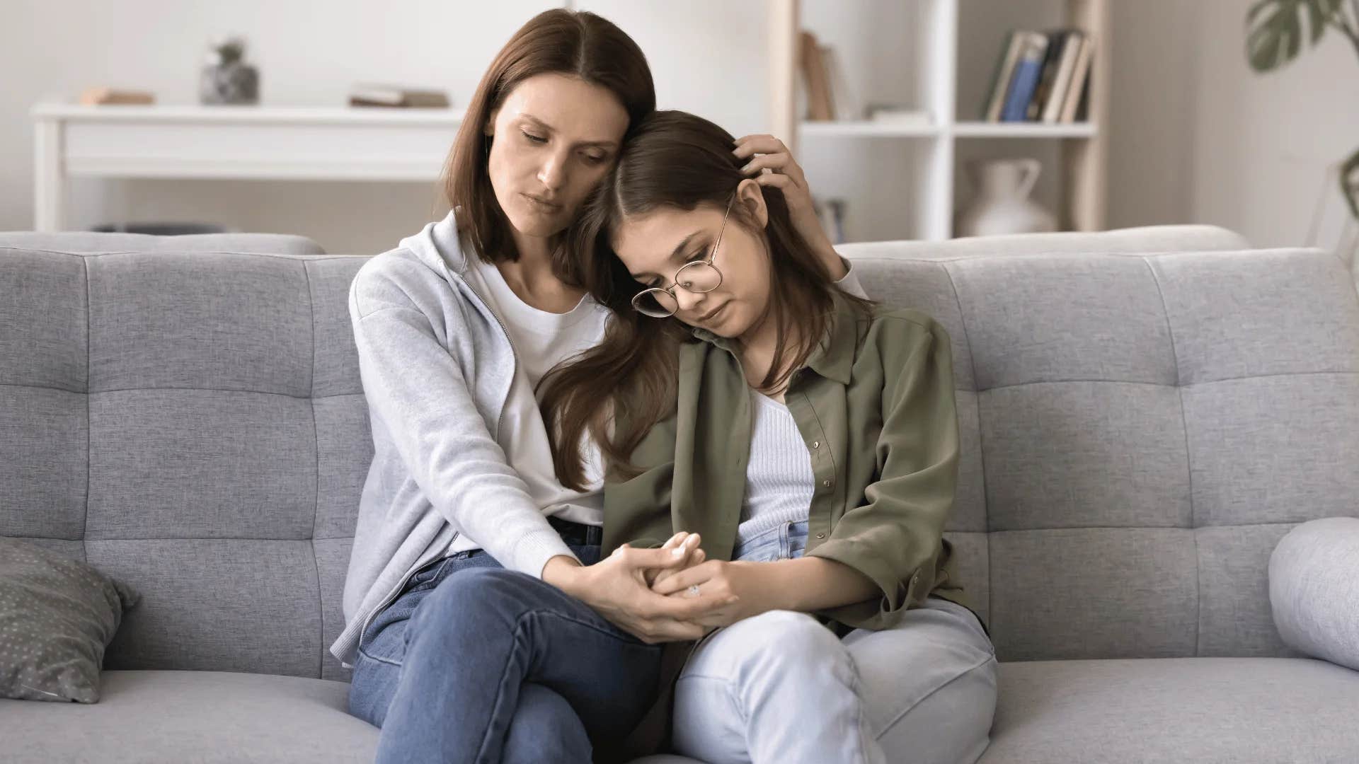 woman telling teenager nobody would ever love you as i do
