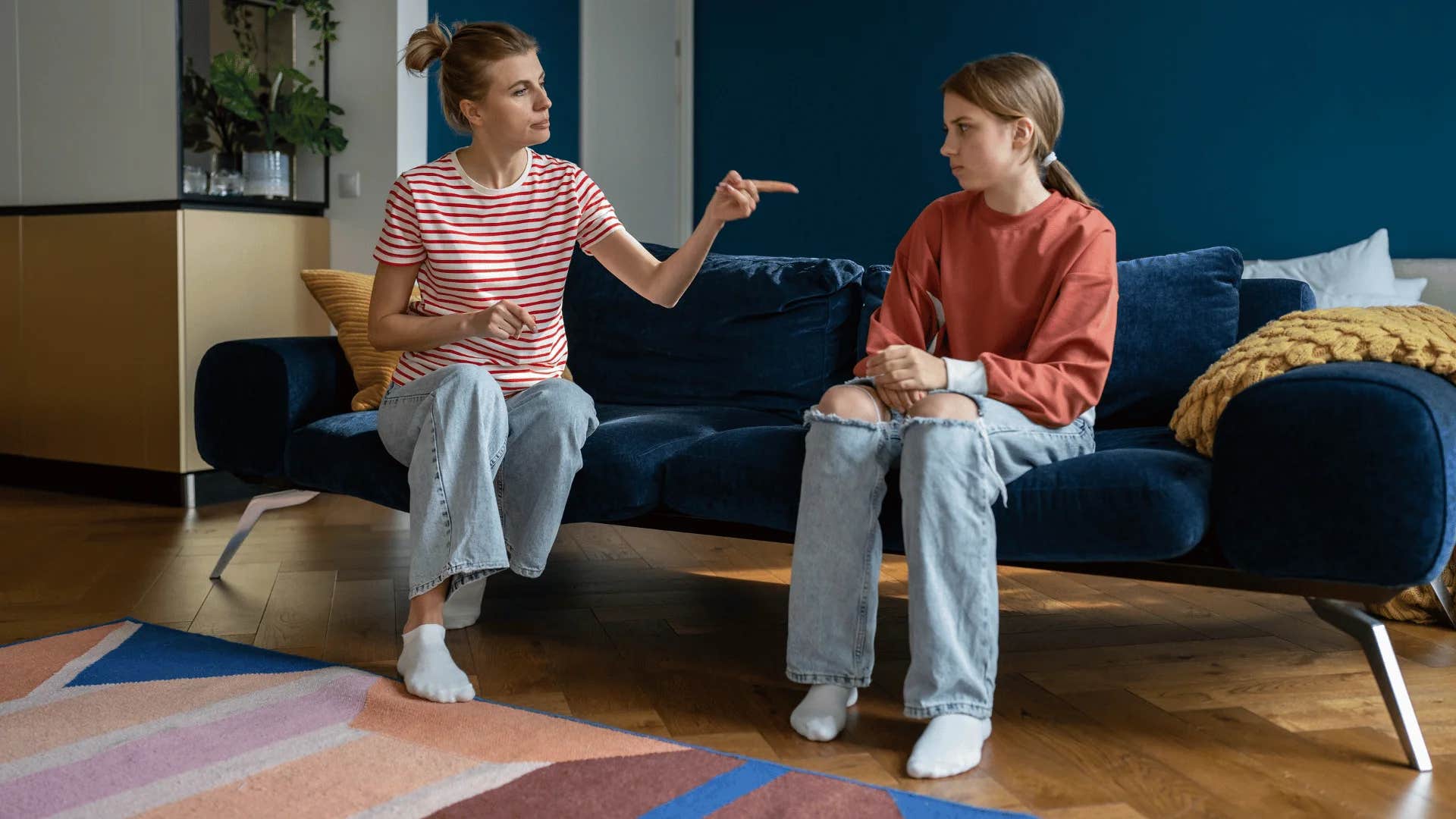 woman telling teenager you'll regret cutting me off