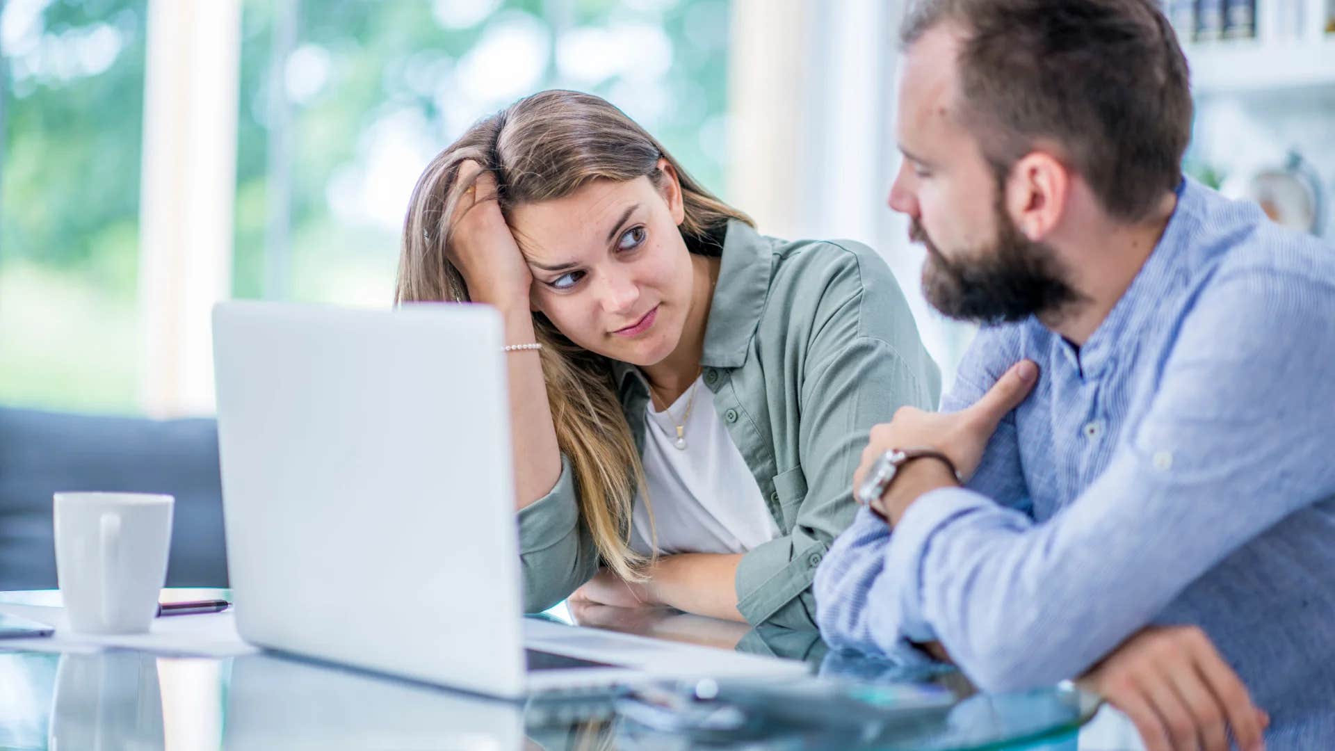 annoyed woman being told you look tired