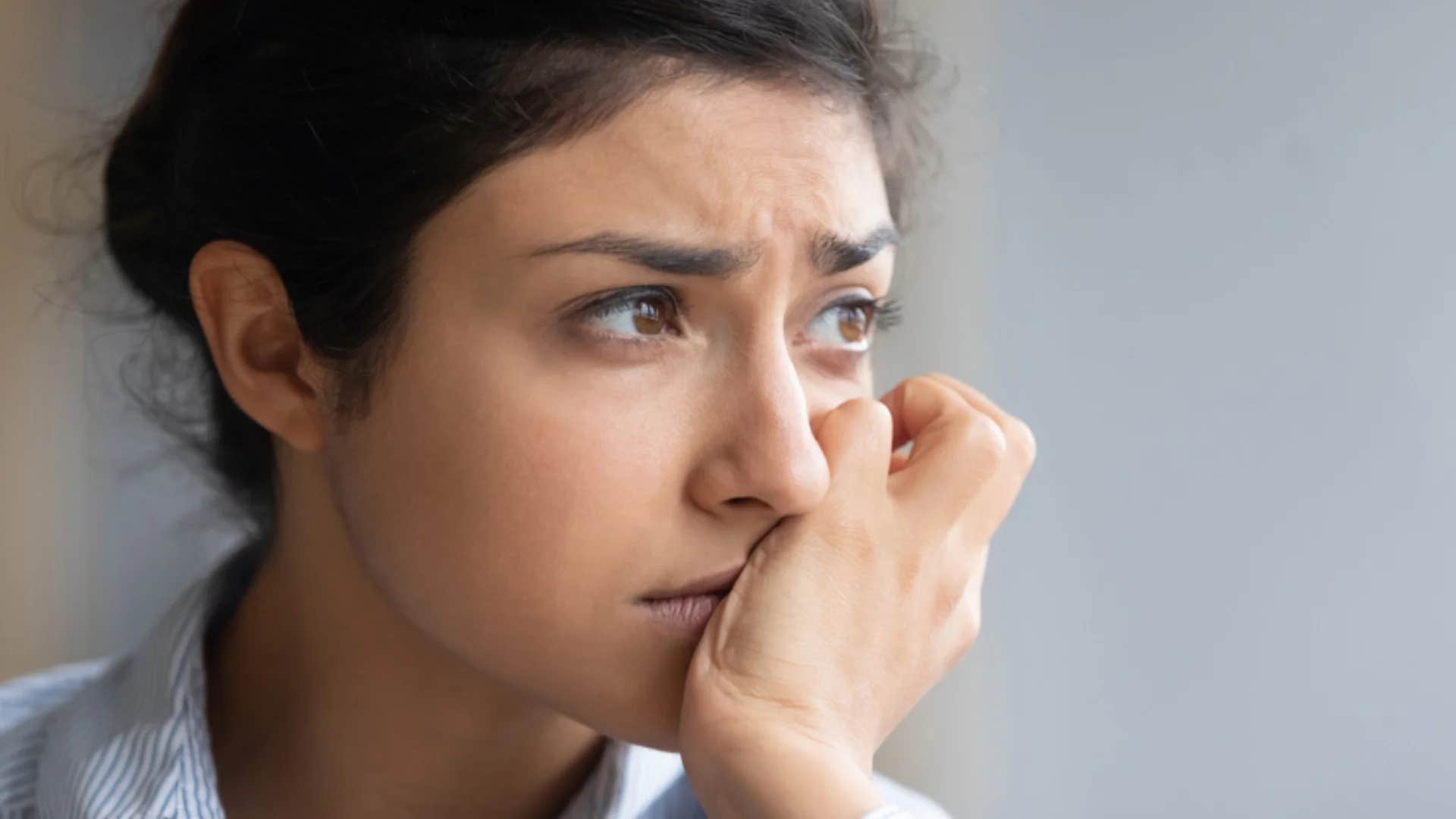 woman thinking to herself i don't want to be a burden