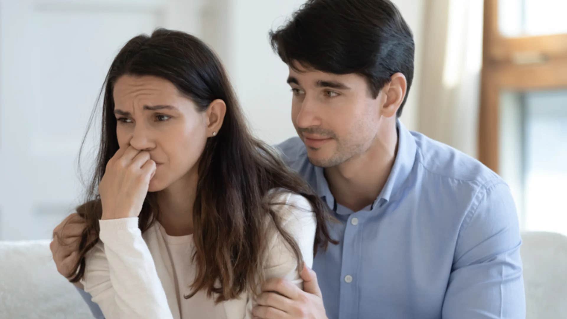 woman telling man i don't want to make things worse