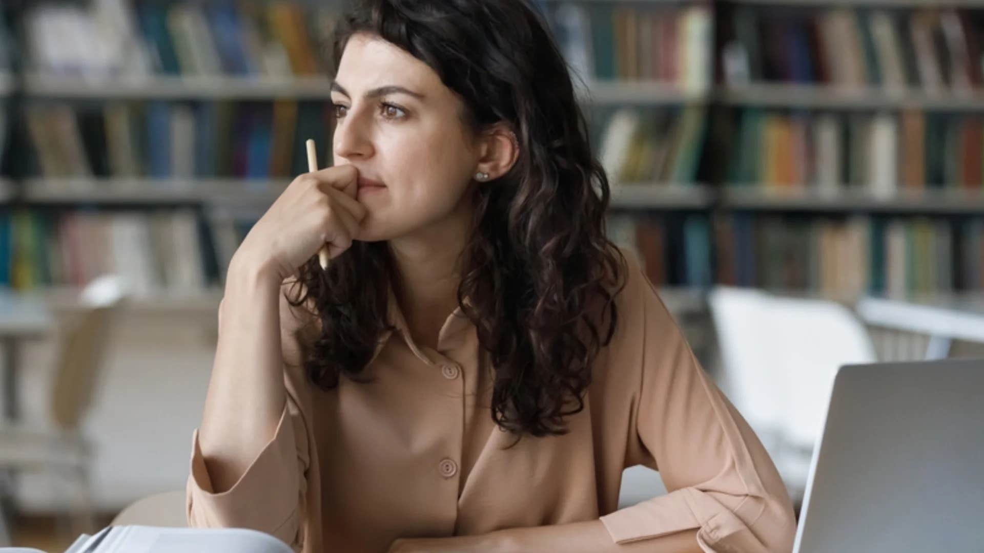 woman thinking to herself i probably misunderstood