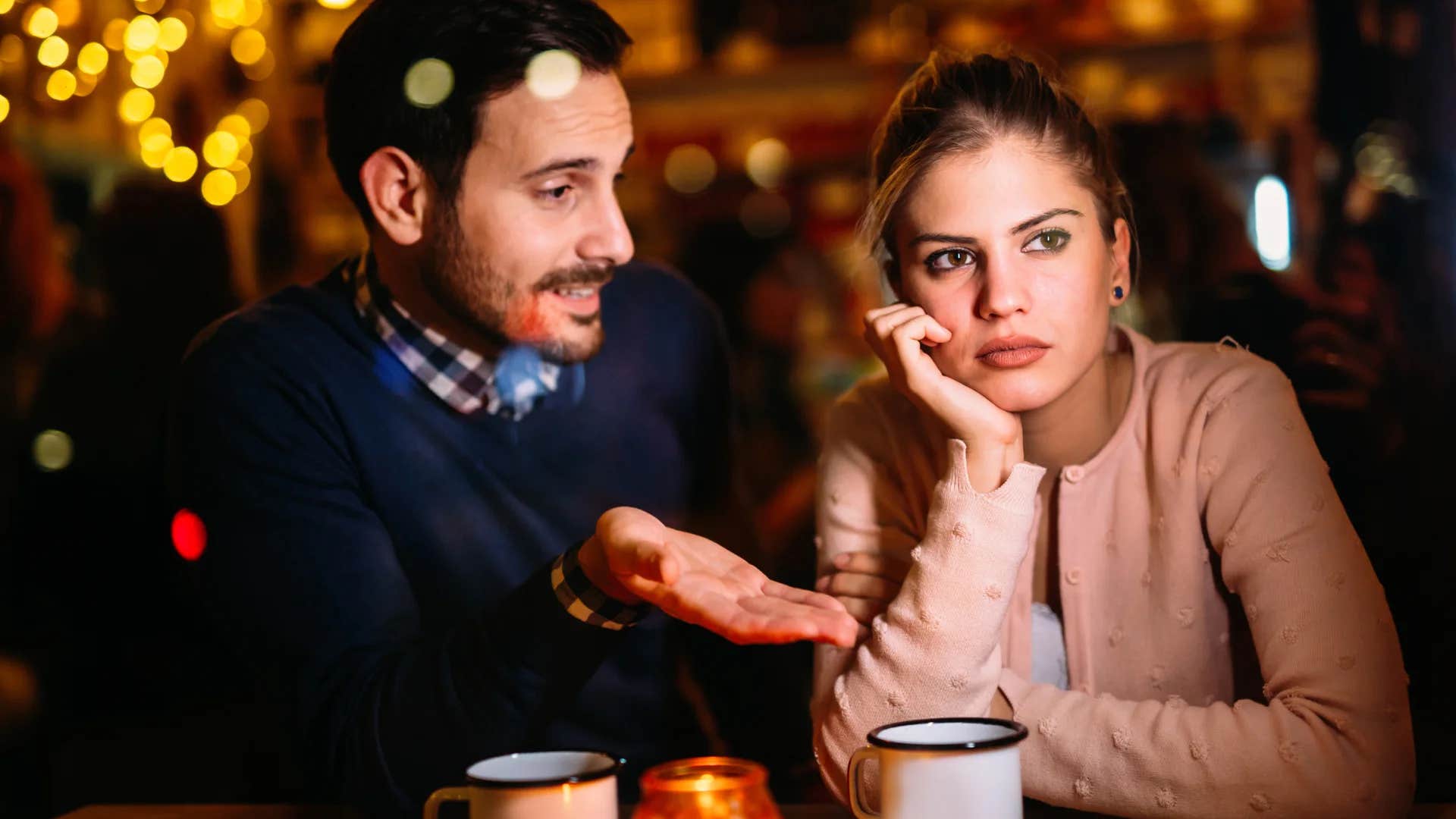 man telling woman that she didn't have to be nice to staff it's their job