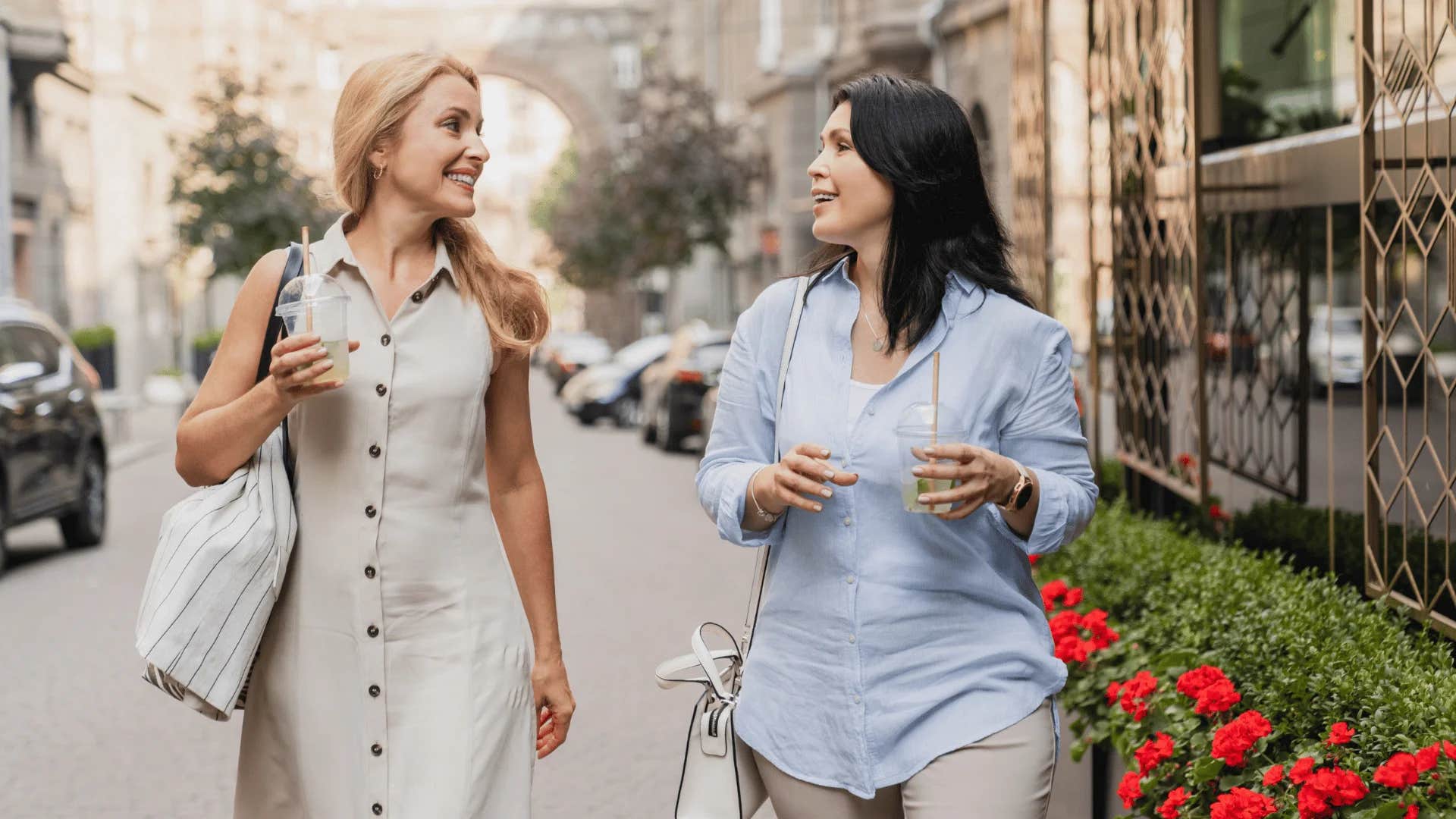 woman telling friend it's not about the destination it's about the journey