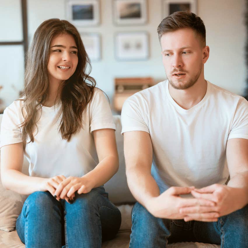 woman telling man everything happens for a reason making things worse