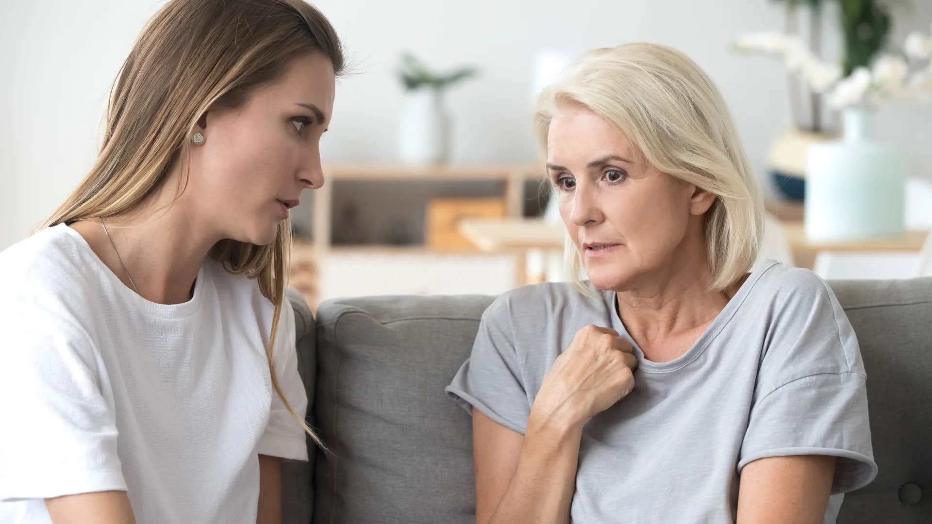 older woman admitting i don't want to be a bother