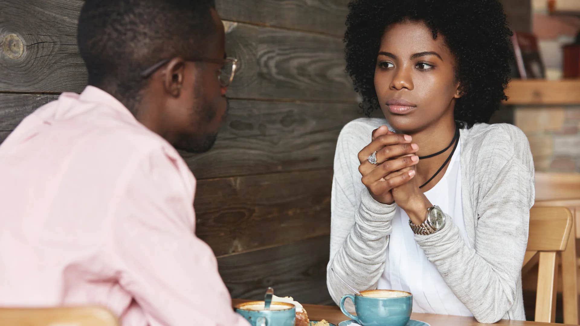 woman telling partner whatever you want is okay with me