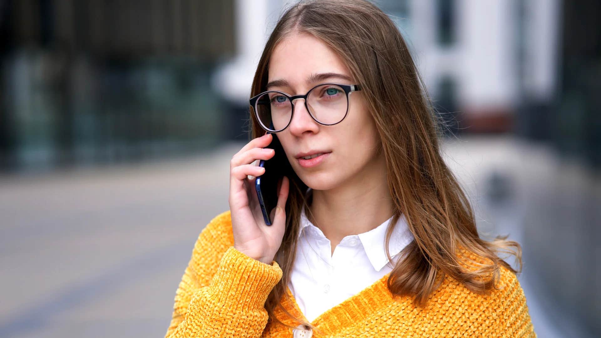 young woman on phone saying i don't want to overdo it
