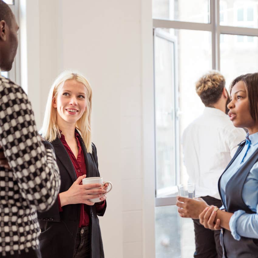 woman trying to make a coworker look dumb saying if that makes sense to you
