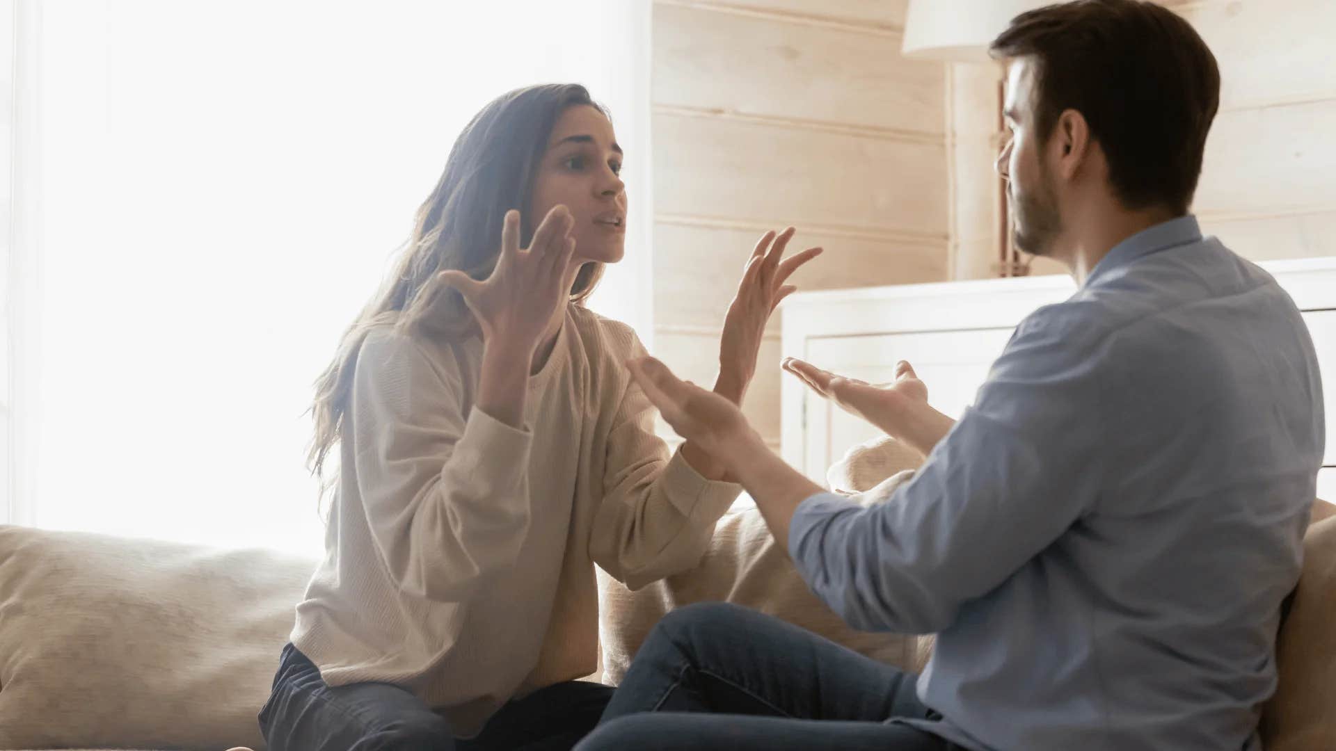 man telling woman if you feel that way maybe we should separate