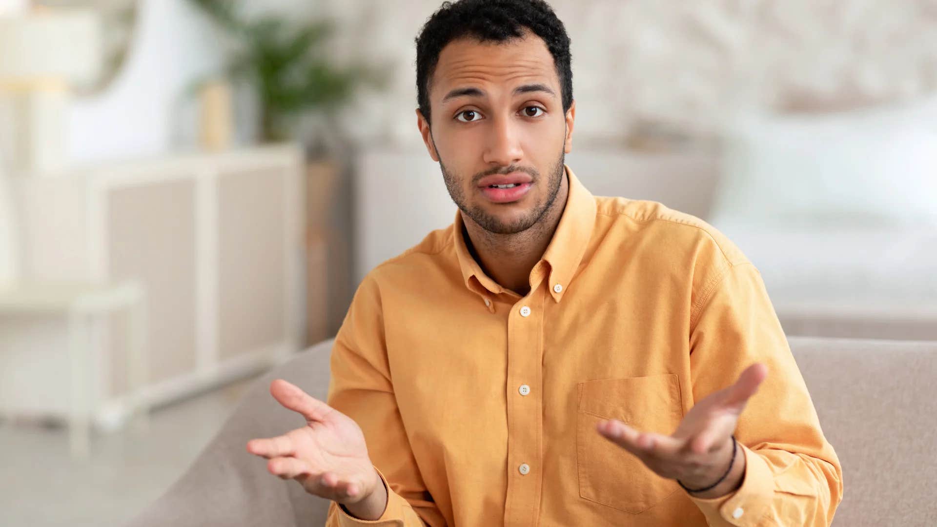 man telling partner you're overreacting
