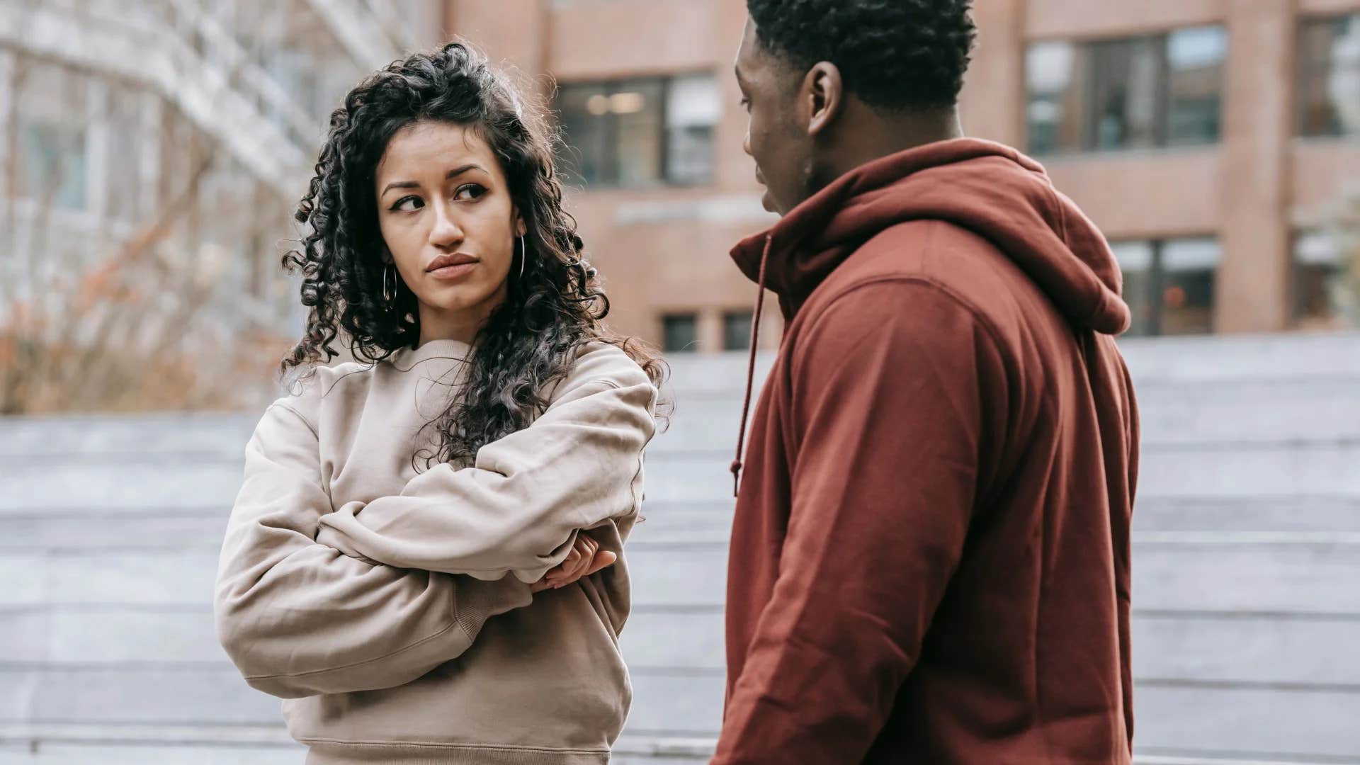 woman being told by partner you're too sensitive