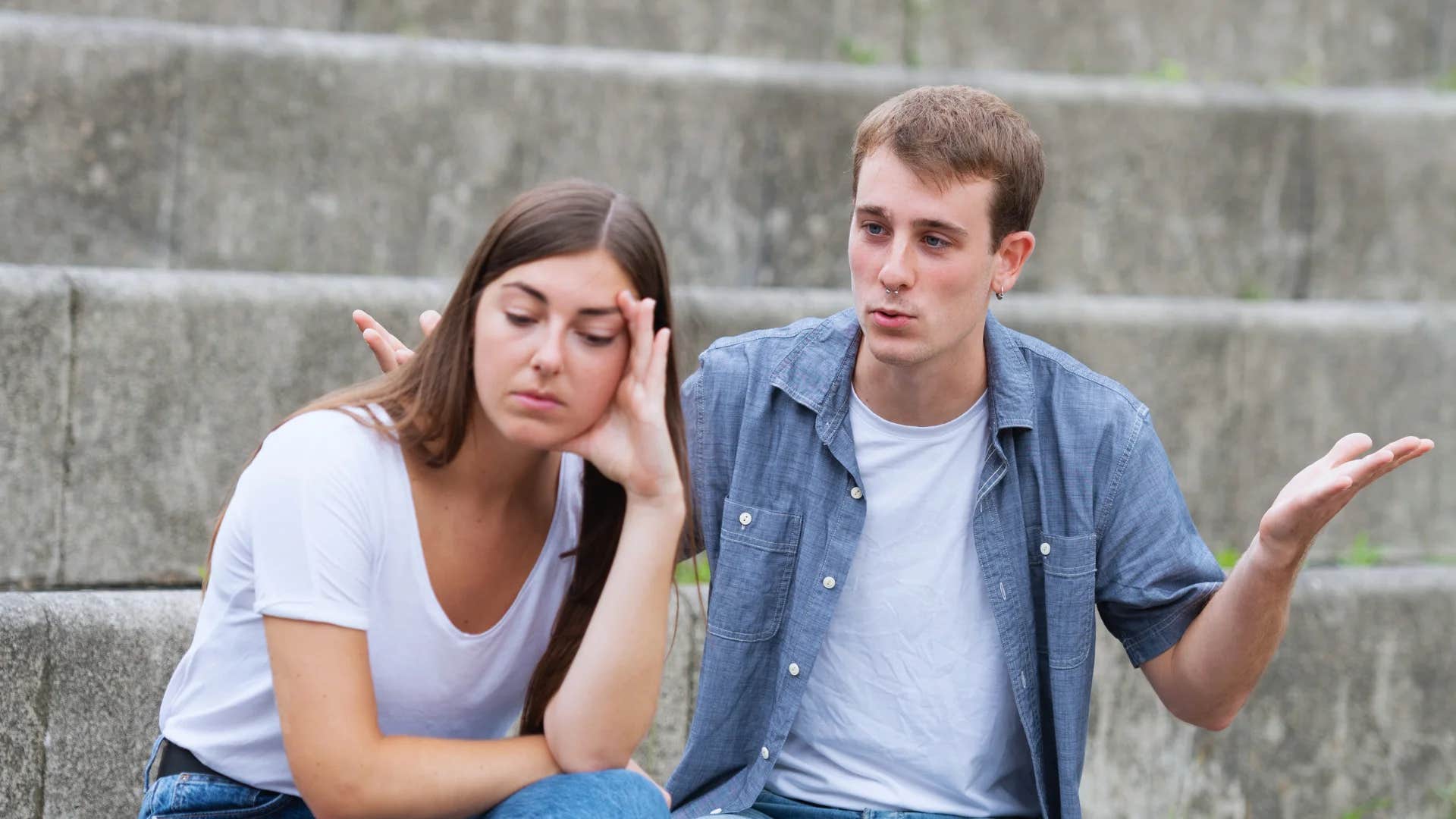 man shrugging saying i'm just trying to help
