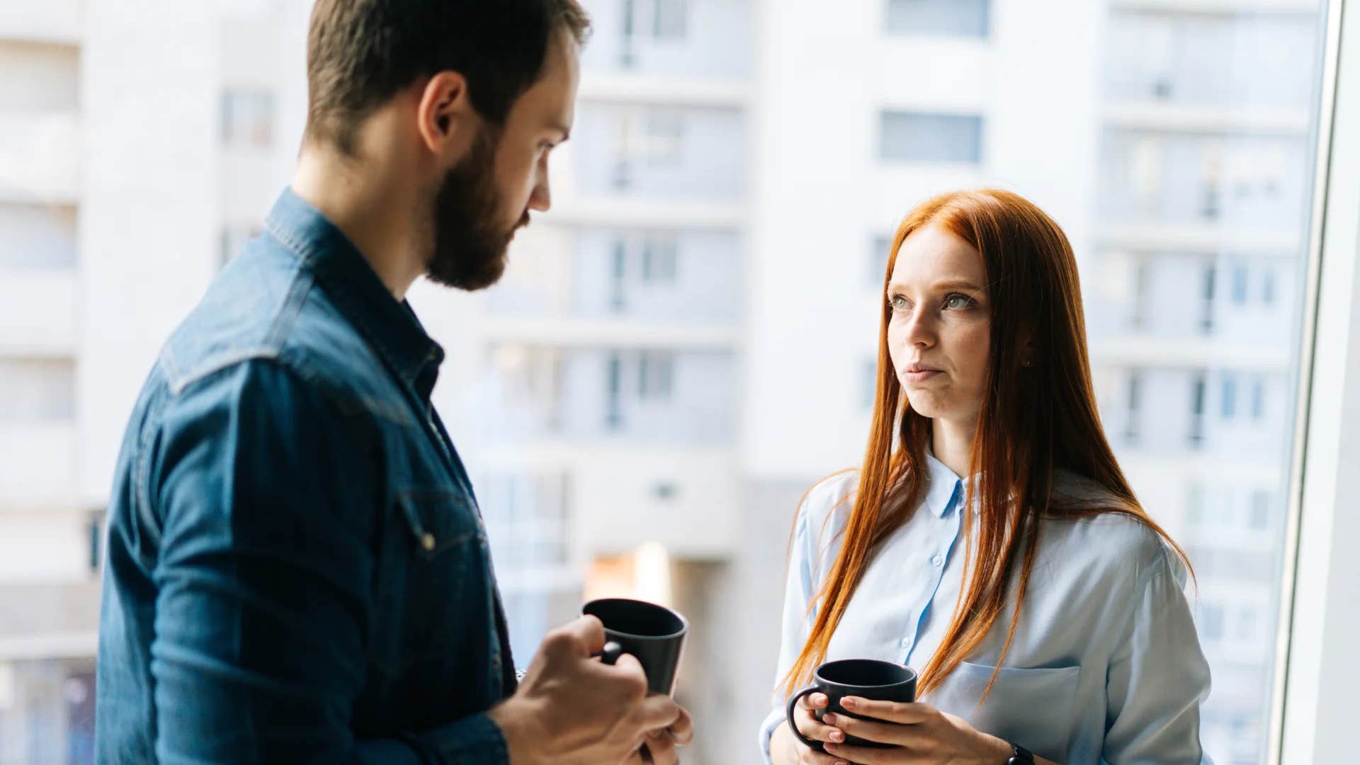 man telling colleague i say what i think i don't sugarcoat